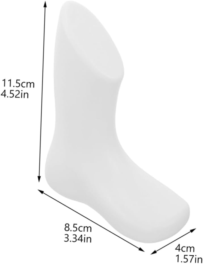 2 Pairs Baby Foot Mannequin and Toddler Foot Model White 9Cm Plastic Display for Kids Socks Retail Store image number 1