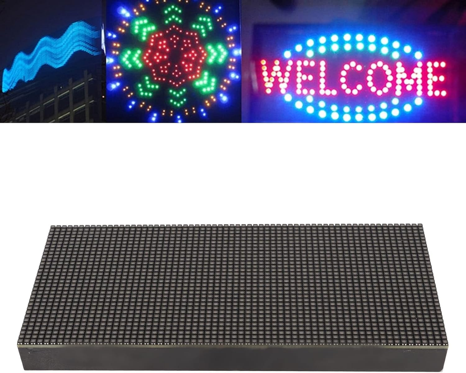 RGB LED Sign, 64 X 32 2.5Mm Pitch Programmable LED Display, Adjustable Brightness RGB Dot Panel for Pico ESP32, Full Color LED Sign for Store Hotel Bar image number 3