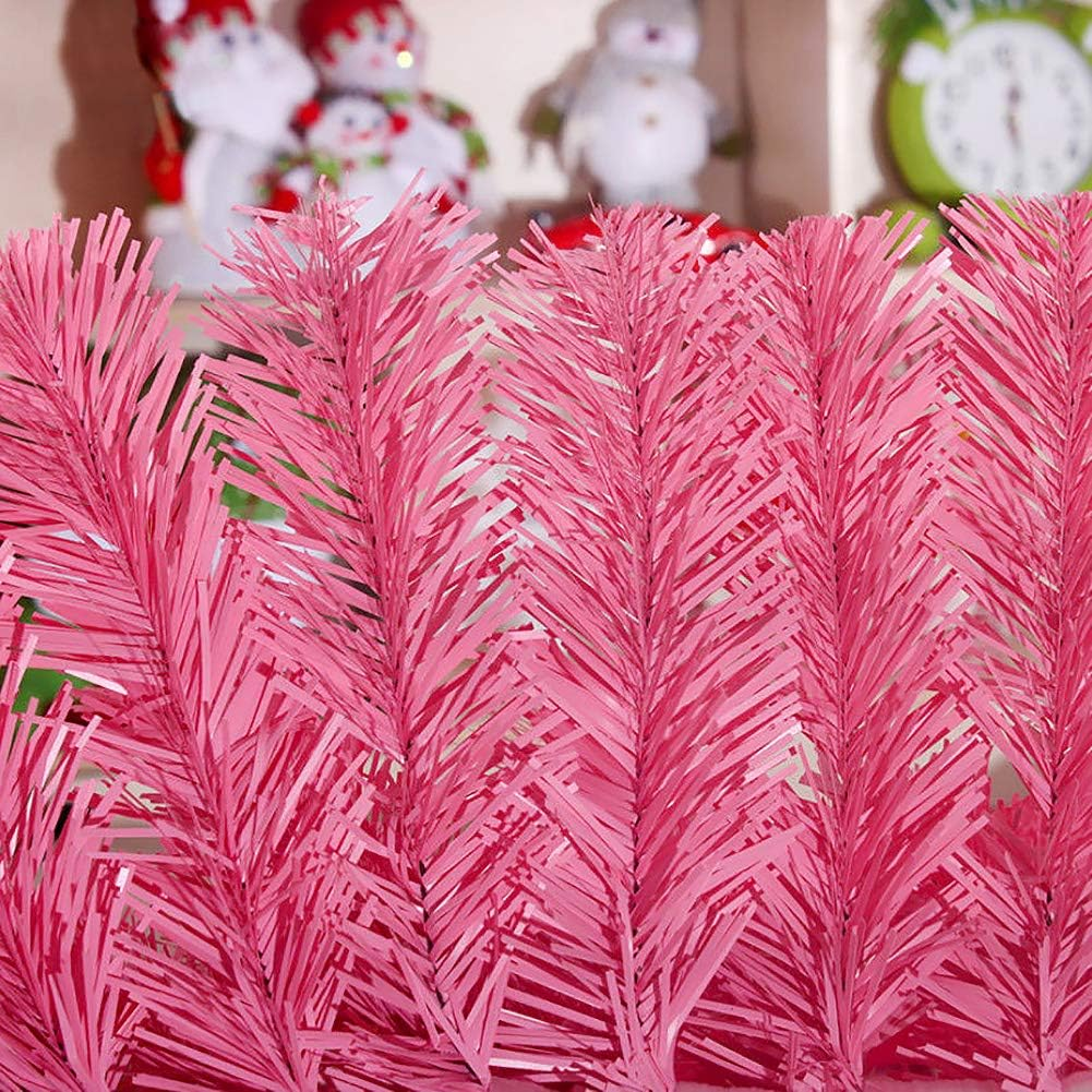 Pink Christmas Tree 1.5M/5Ft Xmas Tree Bushy 438 PVC Tips Metal Stand Frame Christmas Ornament Deco Family Home Party Mall Store Holiday Deoration Ornaments image number 2