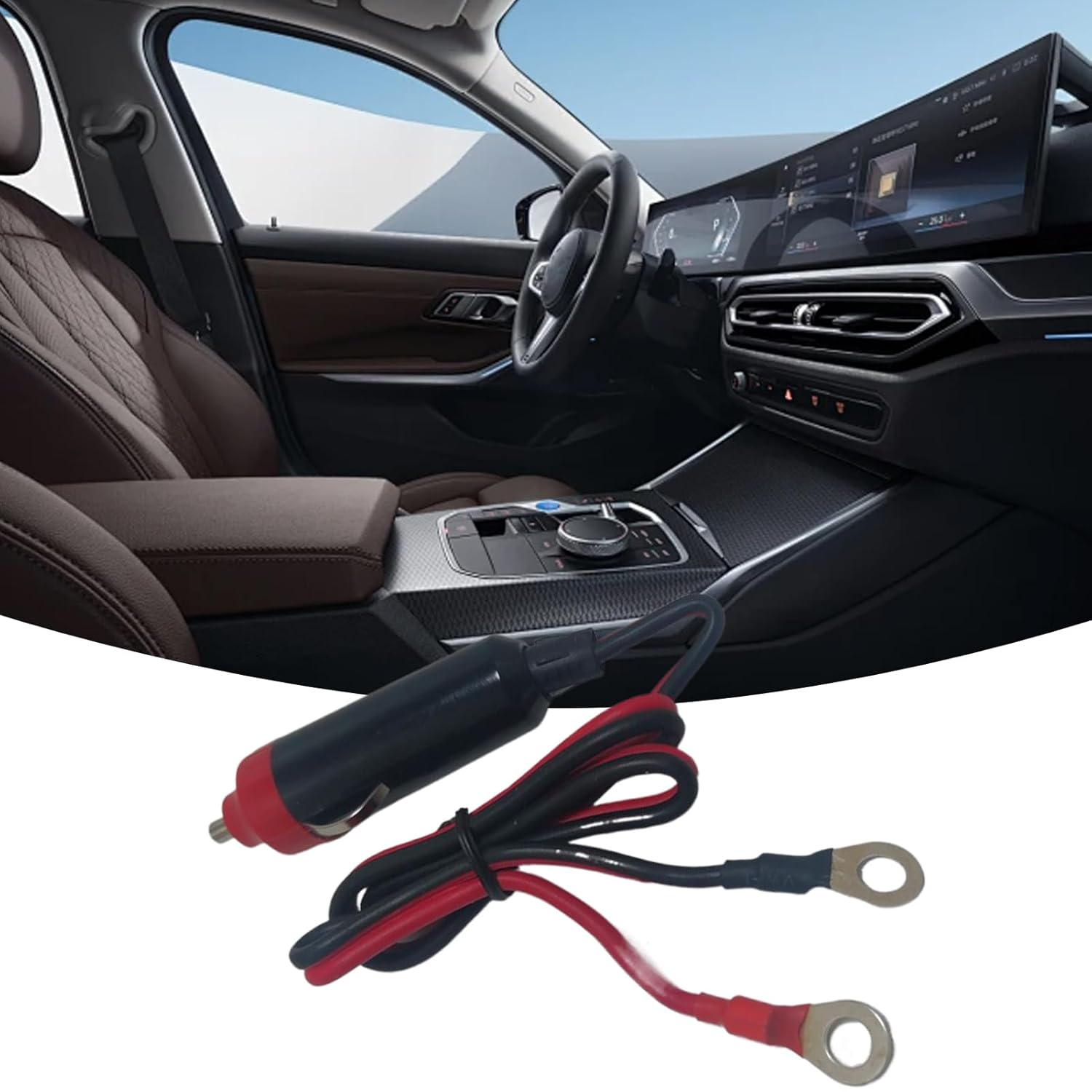 Male Plug 12V - 12V/24V Extension Cable Connector Socket,Stable Heavy Duty Bakelite Auto Replacement for Adults Beginners for Various Automotive Applications image number 2