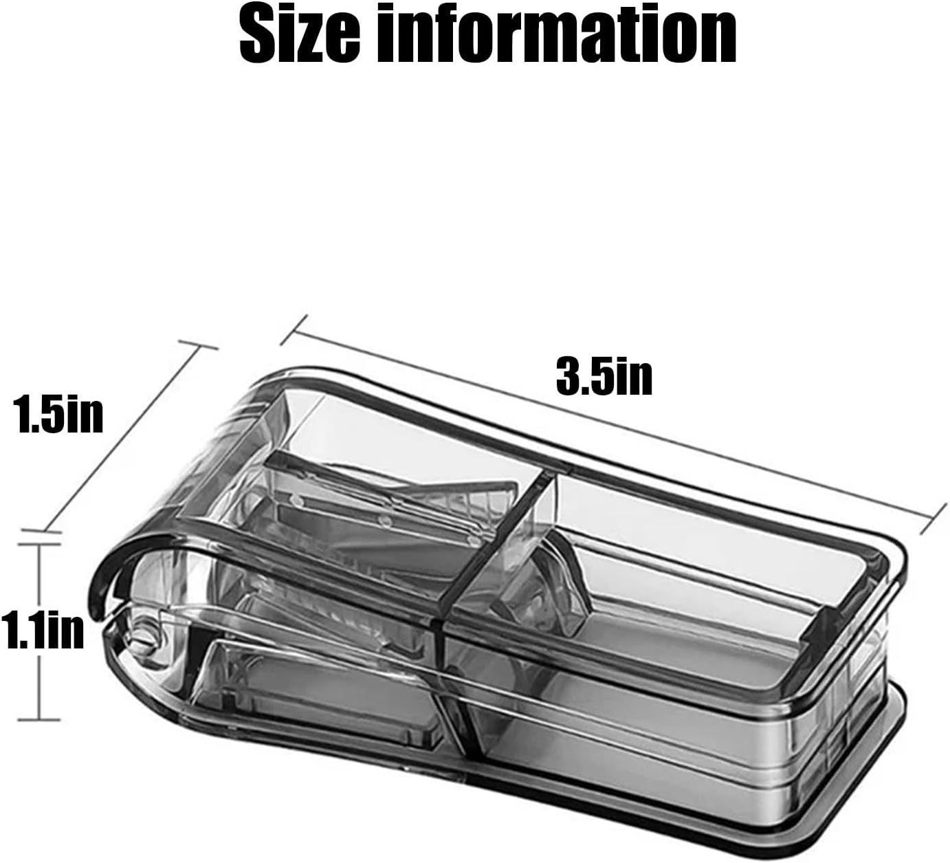 2Pcs Pill Cutter Splitter for Small Pills and Large Pills Tablet Vitamin Medicine Cutter with Ergonomic Design (Black)