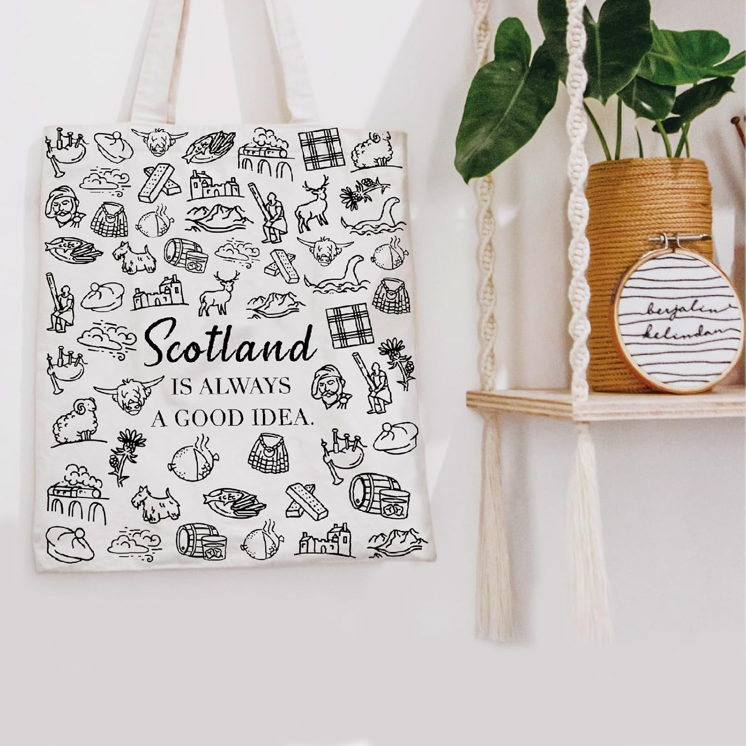POFULL Scotland Trip Gift Scotland Is Always a Good Idea Cosmetic Bag Edinburgh Gift, Scotland Tote Bag - Scotland Is Always Cosmetic Bag image number 3