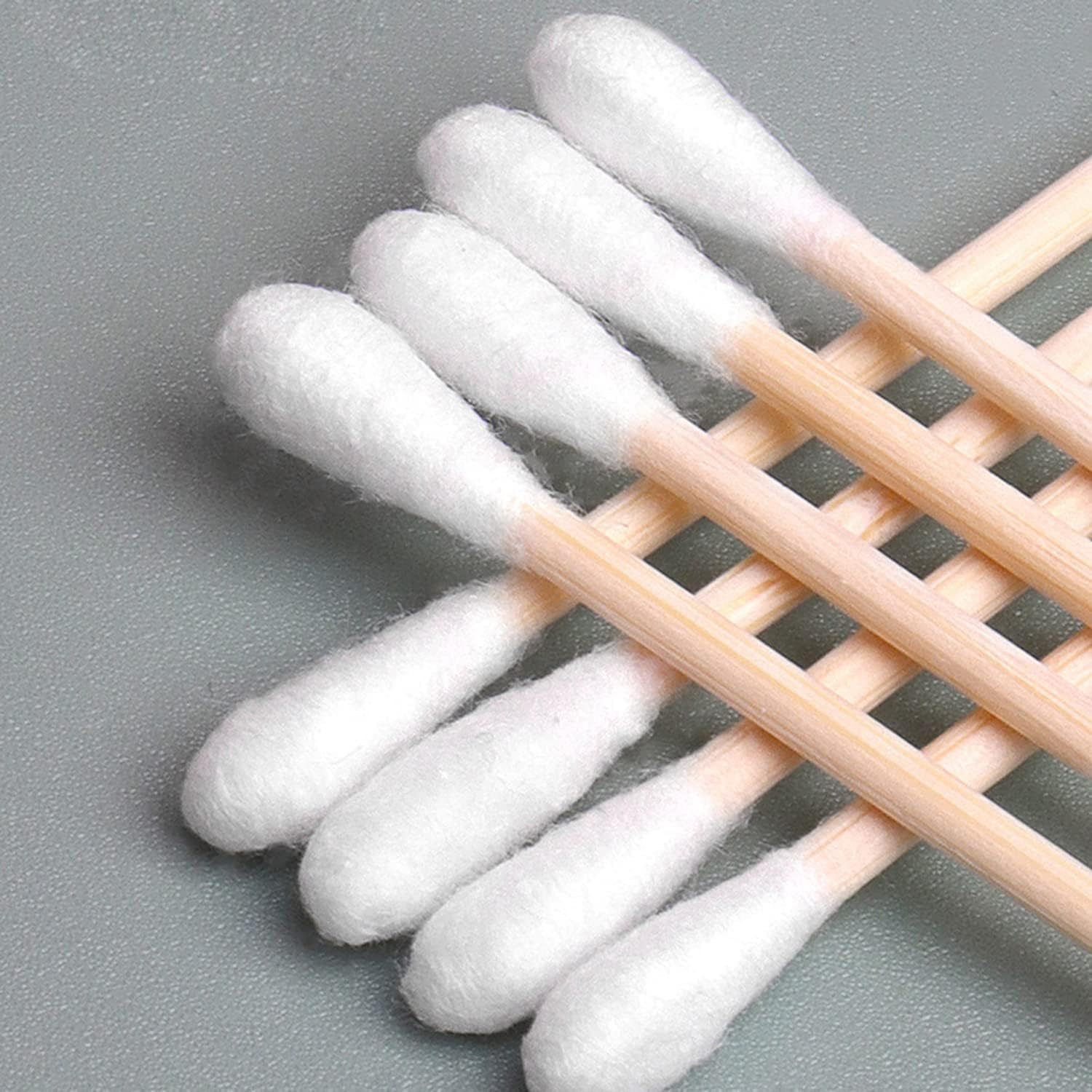 200 Bamboo Cotton Buds, Biodegradable Environmental Friendly Plastic Free Baby Safety Cotton Swabs for Makeup, Cleaning image number 5