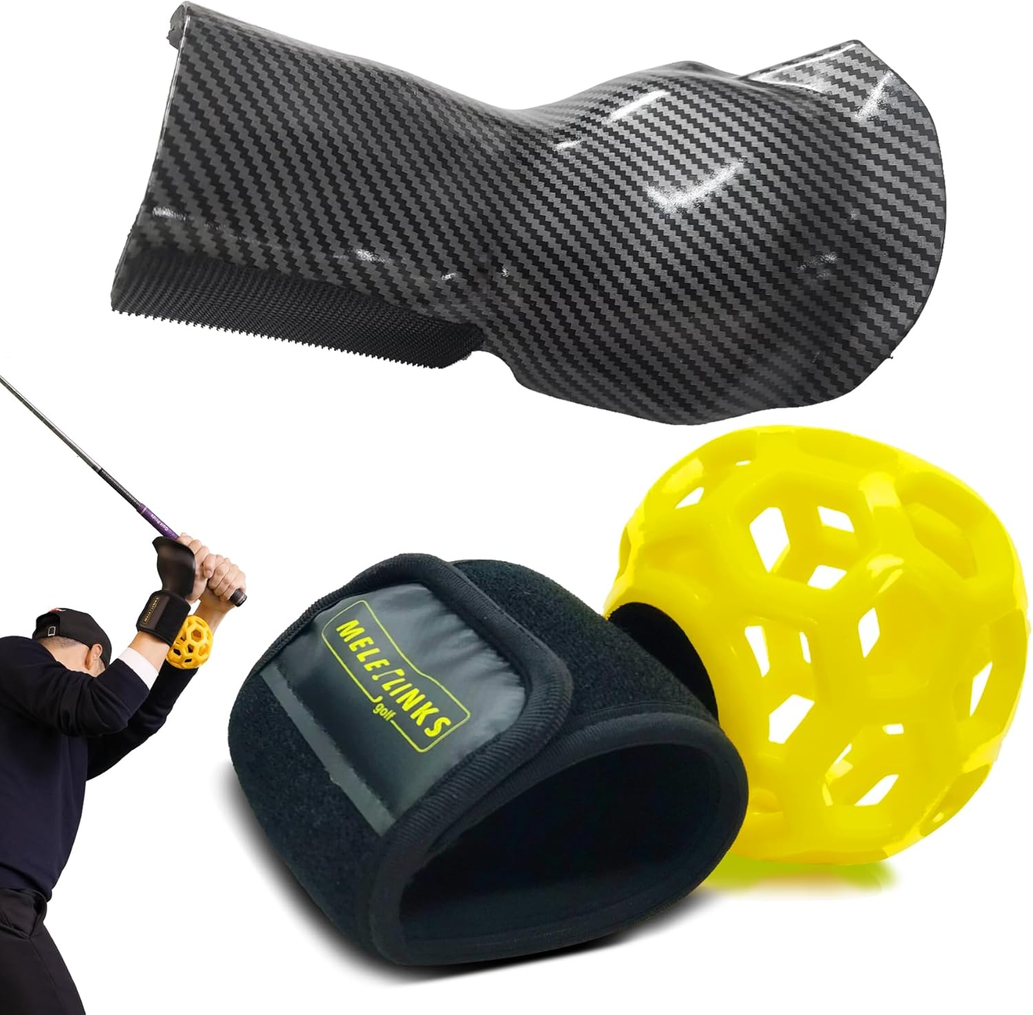 MELE LINKS Golf Trainer Ball, Golf Swing Trainer Ball, Golf Wrist Trainer, Golf Swing Posture Corrector, Smart Ball Golf Training Aid for Golfer Beginner Practice Pro Swing image number 6