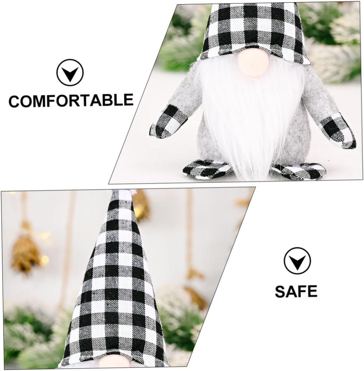 Santa Hat Doll Christmas Decor Gnome Doll Xmas Tree Ornament Craft Adorn image number 5