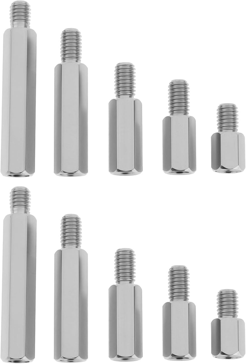 Emsea 10Pcs Single Head Stud Male-Female Hex Standoff Screws M6 10Mm 15Mm 20Mm 30Mm 40Mm Stainless Steel PCB Standoffs Screws for Computer Circuit Board image number 5