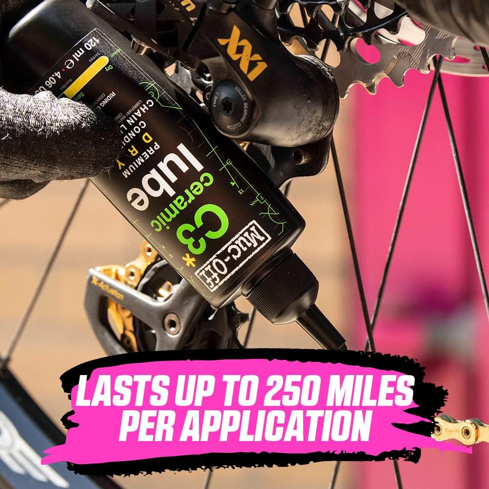 Muc-Off C3 Ceramic Dry Bike Chain Lube for Dry-Weather Conditions 120Ml image number 3