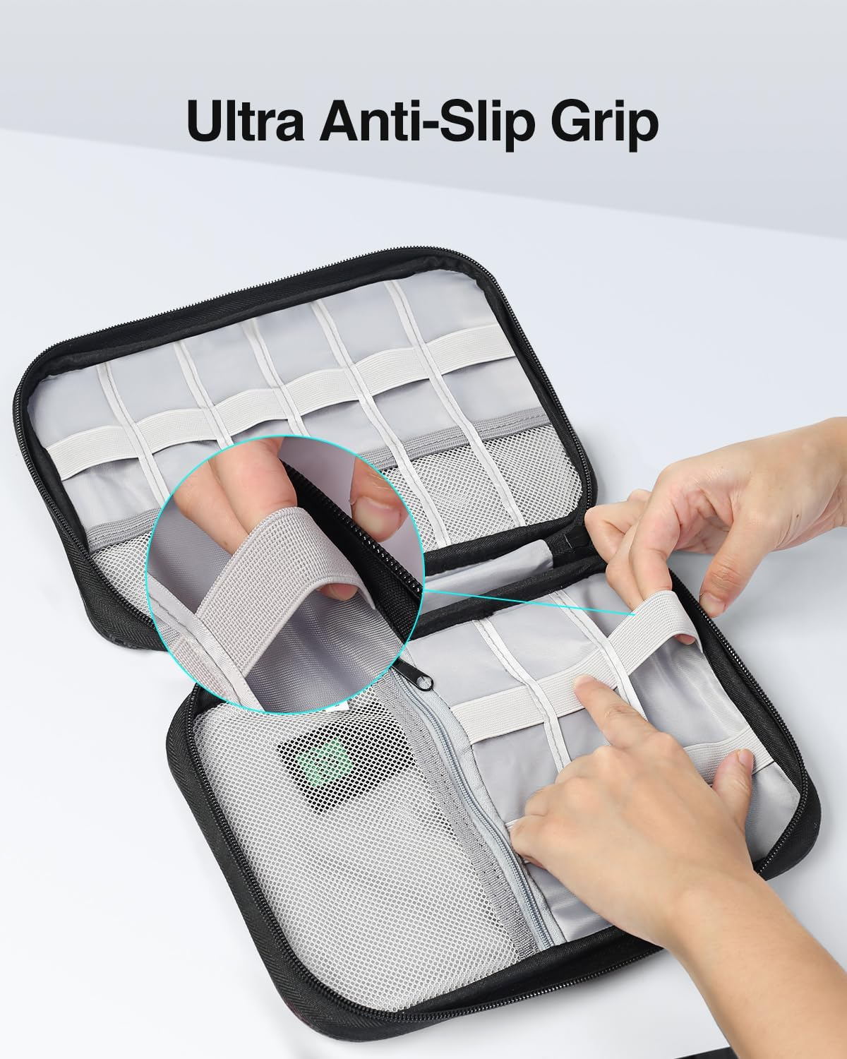 Luxtude Cable Organizer Bag, Cord Organizer Bag, Electronic Organizer Travel Case, Wire Organizer Bag, Tech Organizer Pouch, Charger Storage Organizer, Travel Essentials for Cords/Chargers/Mouses,Etc image number 3