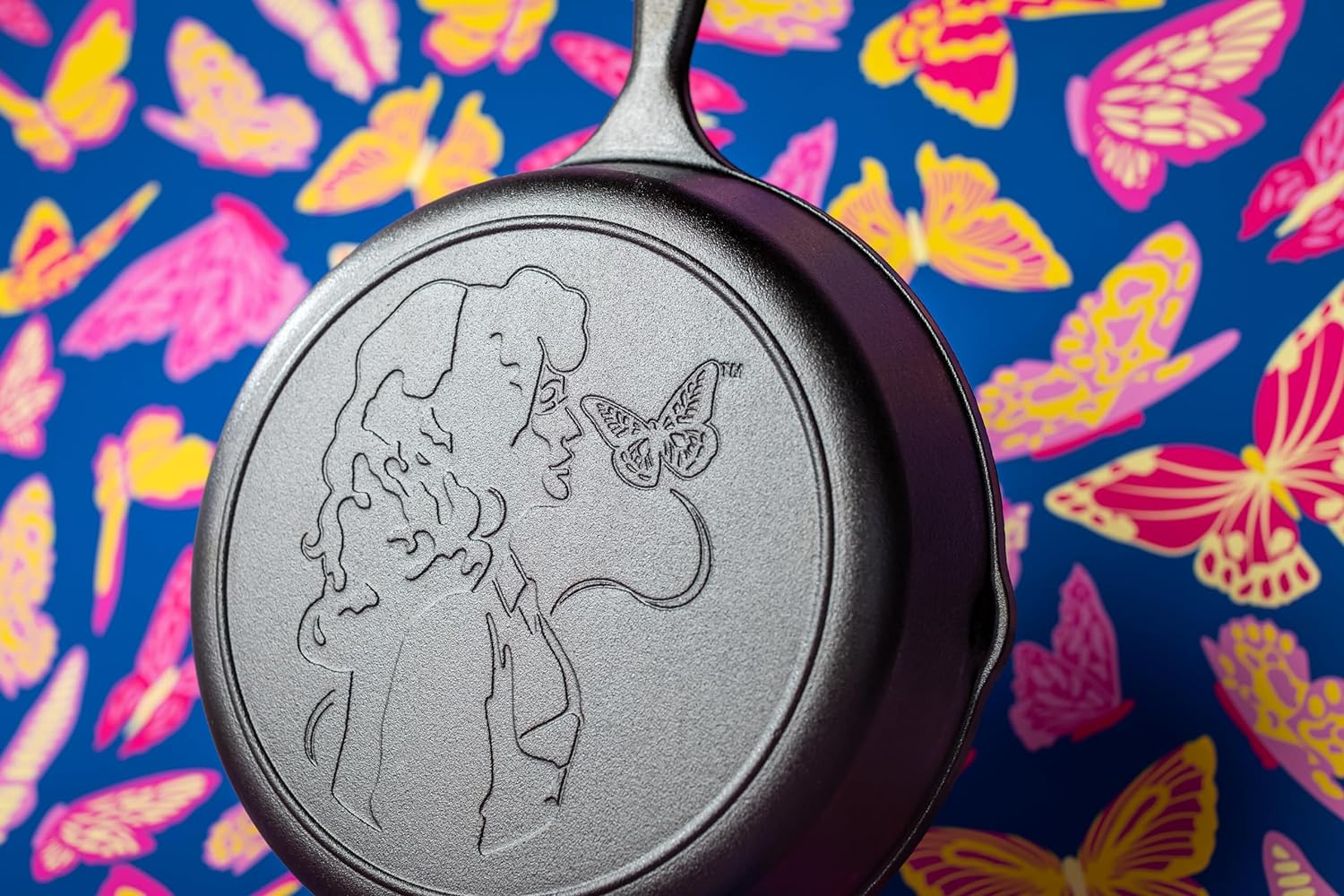 Lodge Cast Iron 10.25 Inch Skillet with Dolly Logo