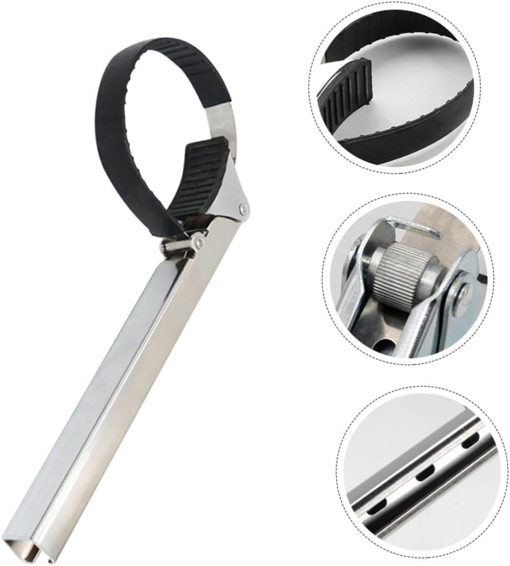 Beatifufu Adjustable Oil Filter Wrench Strap Tool for Oil Filter Removal Suitable for Automotive Repair Clamp Range Anti- Design image number 6