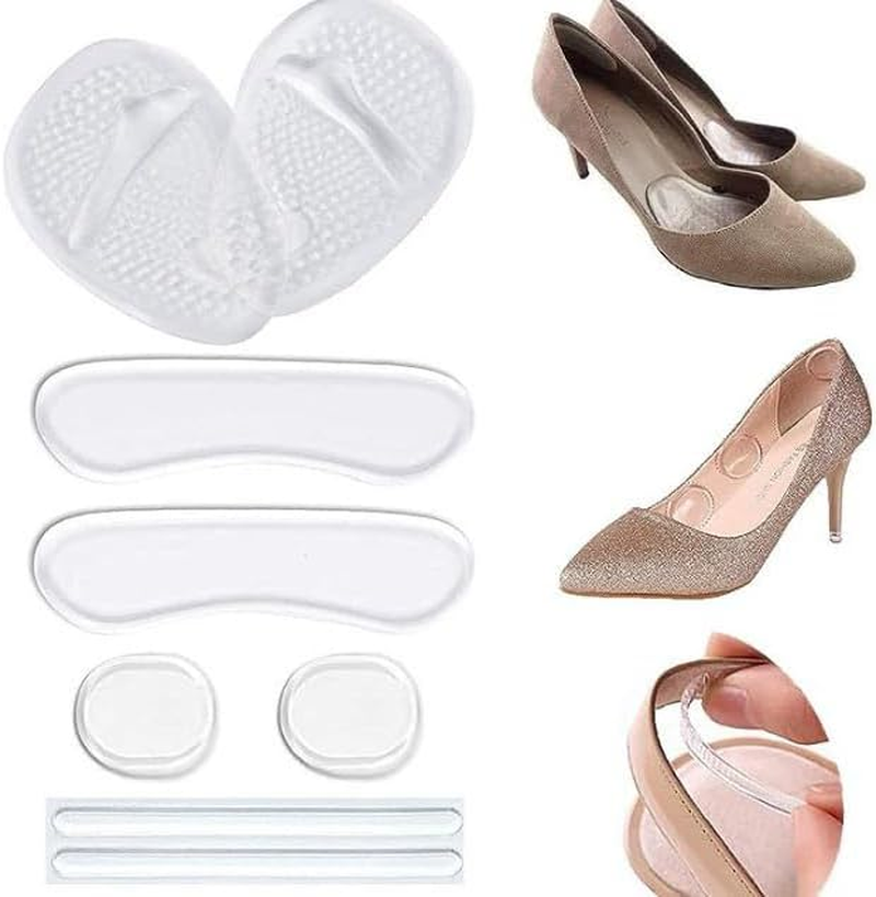 Shoe Insert Comfort Kit, Clear Heel Grips, Cushion Pads and Liners for Loose Fitting Shoes image number 5