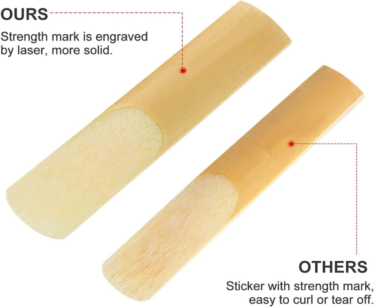 Eb Clarinet Reed Set, Practical and Stable Portable Professional Eb Clarinet Reed 10 (Size 2) image number 3