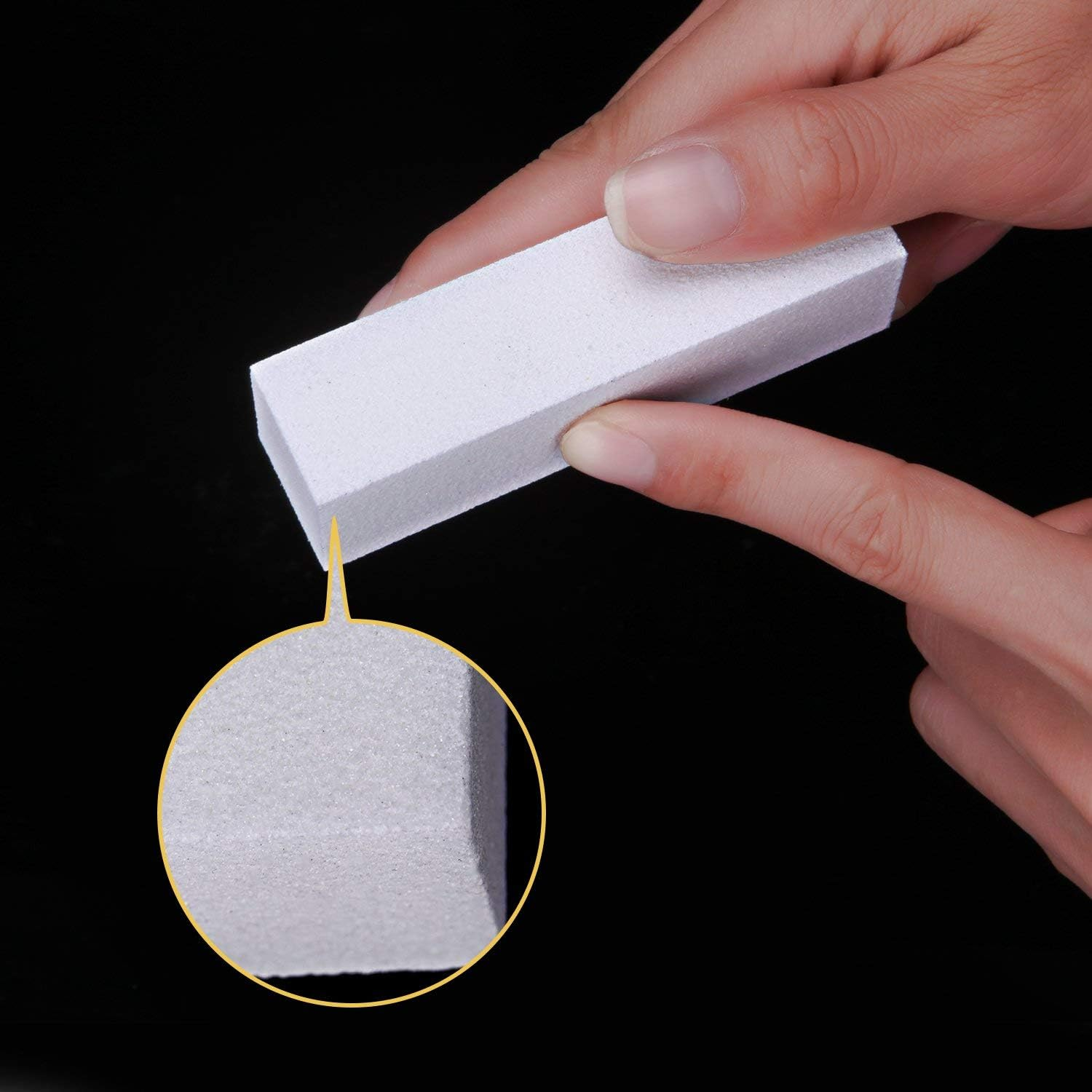 Mumoo Bear Nail Buffer Block 4 Sided Nail File Sanding Block Buffing Blocks for Nail Art Tips Tool Finger Manicure Pedicure Tools for Home and Salon Use(10Pcs,White) image number 5