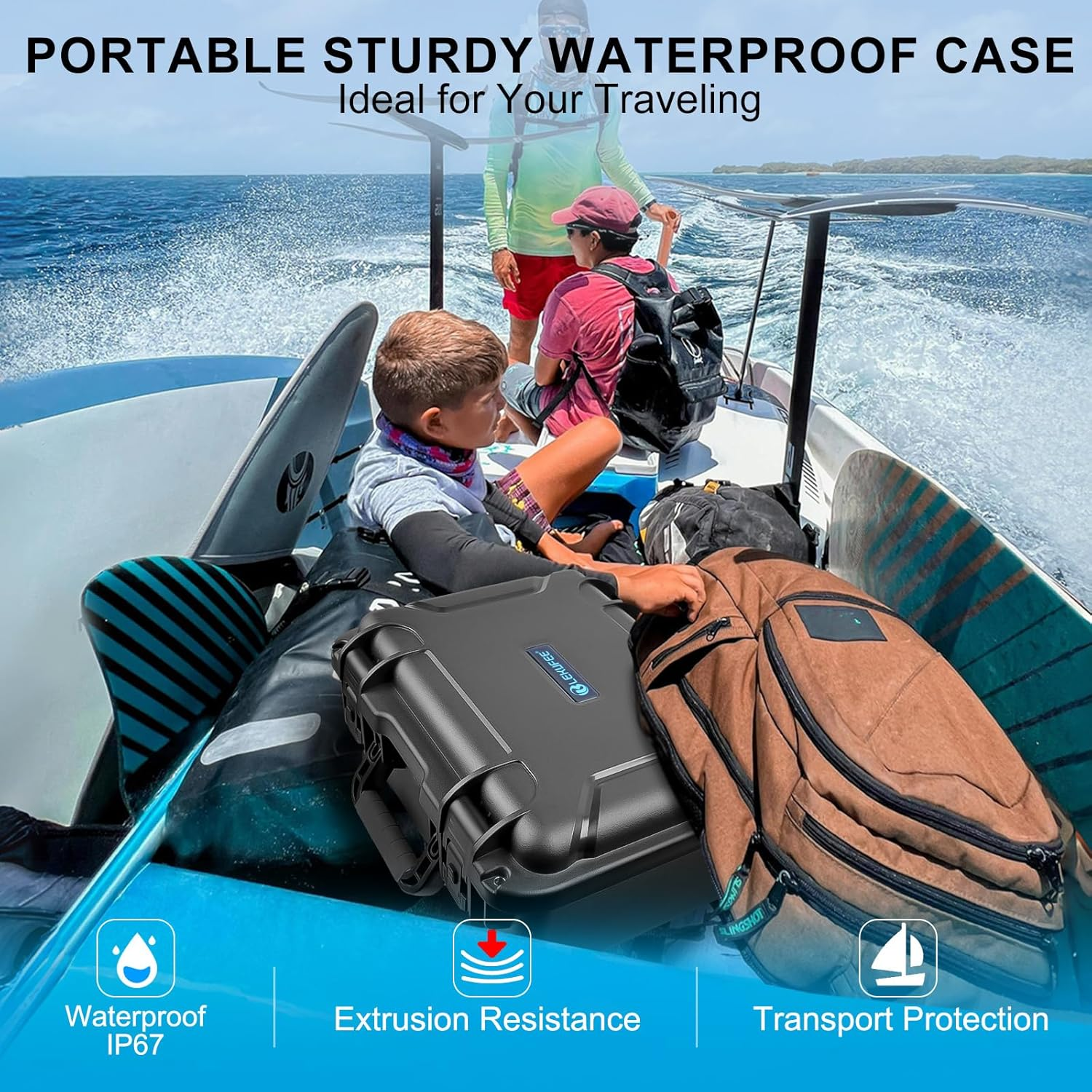 Lekufee Waterproof Hard Case Compatible with DJI Air 3S/DJI Air 3/DJI RC2/DJI RC N3/RC N2/DJI Goggles 3/ Goggles 2/Goggles Integra/Dji RC Motion 3/RC Motion 2 and Accessories(Case Only) image number 4