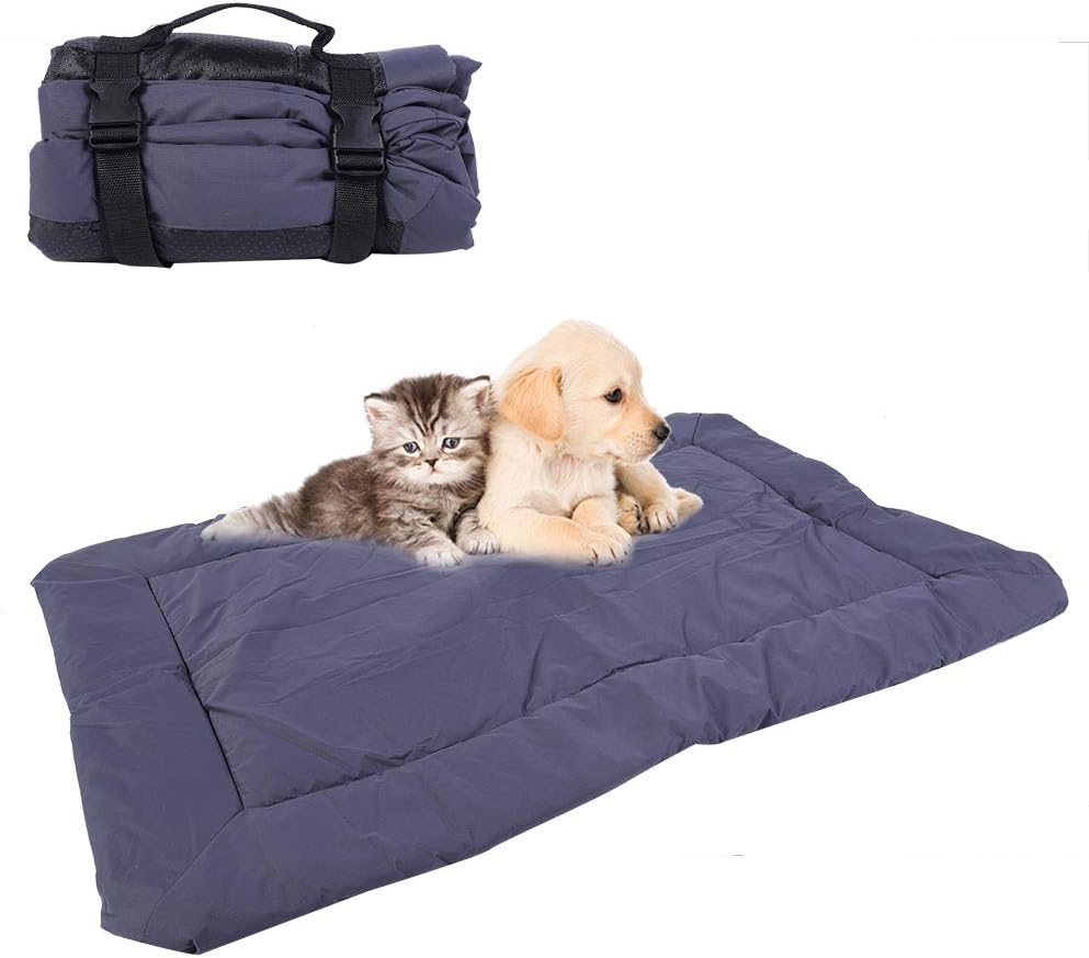Dog Bed - Portable Waterproof Foldable Roll up Dog Cushion with Handle - Washable Cloth Pet Dog Cushion - Indoor and Outdoor Breathable Dog Sofa Bed image number 2