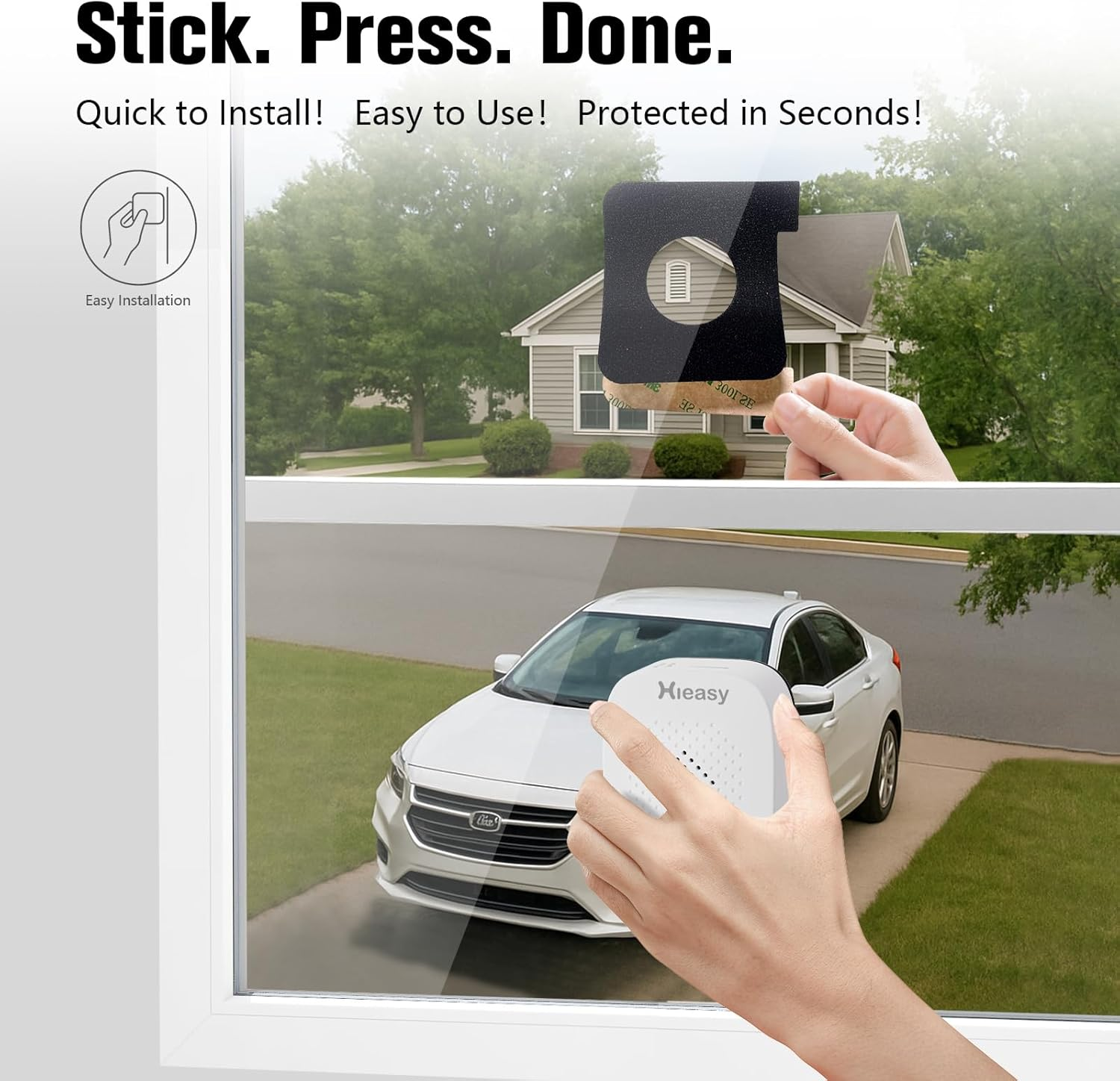 4MP 2.5K Window Camera with 2.4G&5Ghz Wifi, Color Night Vision, No Subscription Required, 7/24 Recording, Quick&Easy Installation (1Pack) - 1Pack image number 2