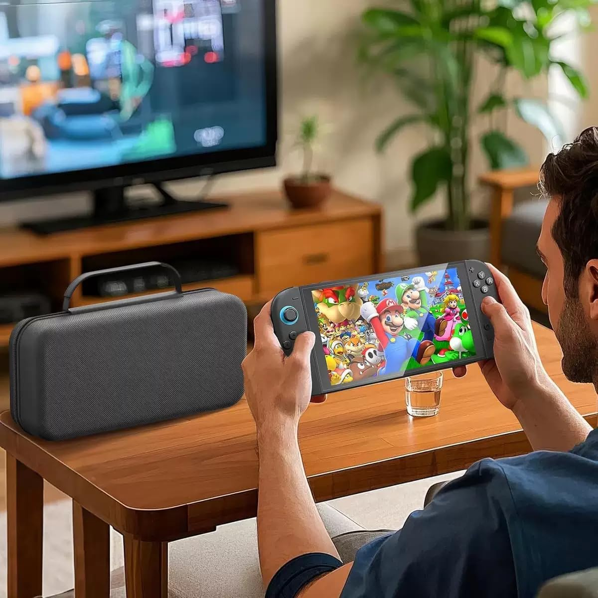 Carrying Case for 2025 Nintendo Switch 2,Large Capacity Storage Bag with 20 Game Card Slots,Hard Portable Travel Case with Switch 2 Protective Case and 2 Screen Protector image number 1