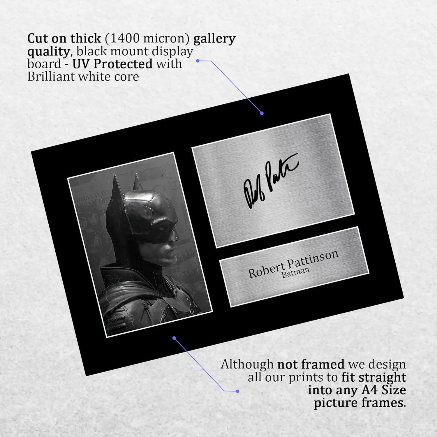 HWC Trading A4 Robert Pattinson the Batman Gifts Printed Signed Autograph Picture for Movie Memorabilia Fans image number 6