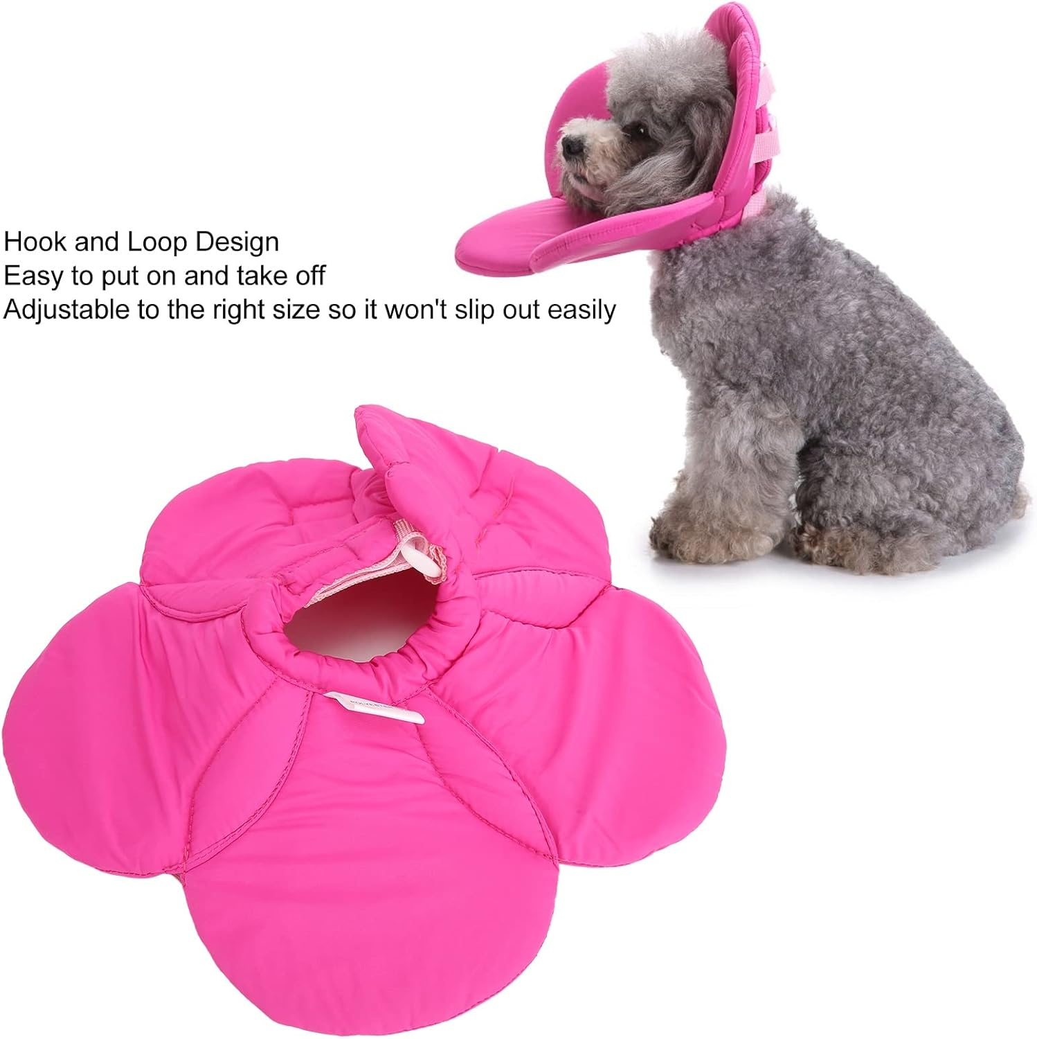 Pet Recovery Collar, Lightweight Sunflower Shape Cute Dog Elizabeth Collar, Adjustable Soft Cat Cone Collar Pet Sponge Neck Collars for Dogs and Cats (YLSB08 Purple) image number 2