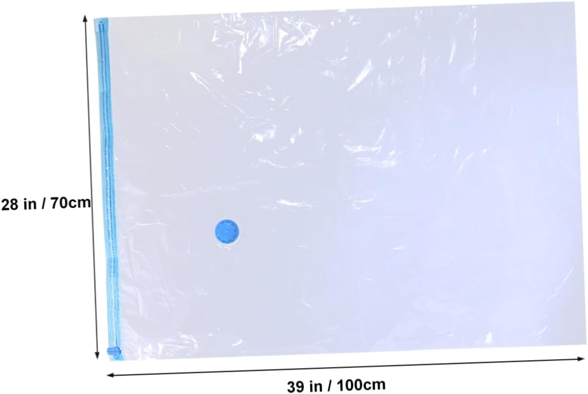 PERSELOSO Reusable Vacuum Compression Storage Bags for Clothes Bedding Pillows Blankets Space-Saving Airtight Seal Zipper Travel Packing Organizers image number 4