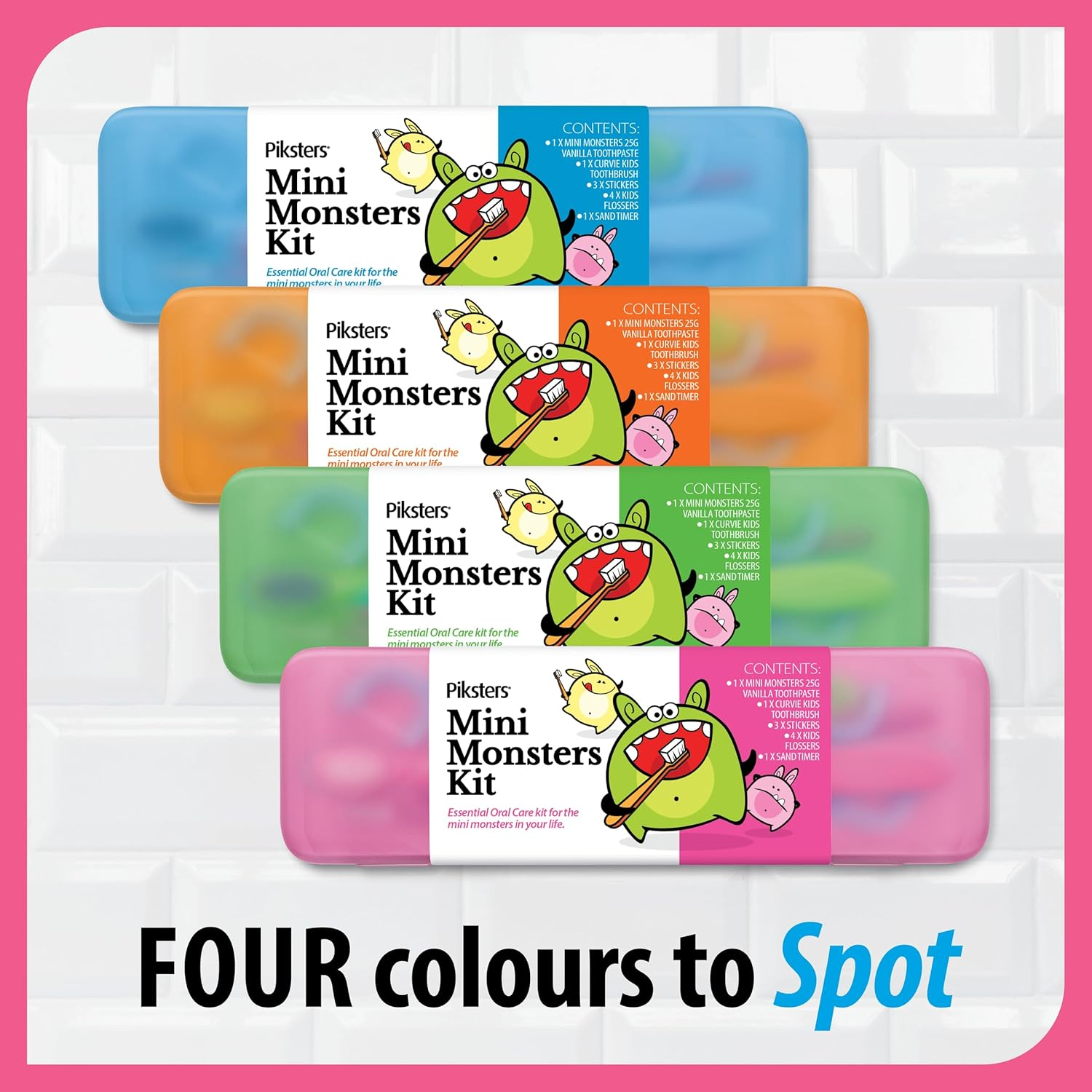 Piksters Junior Mini Monsters Oral Care Kit image number 3