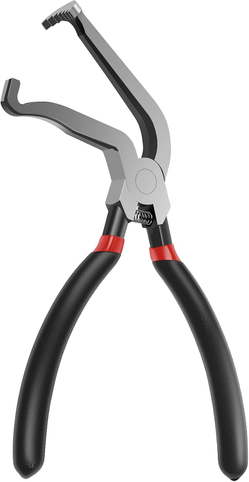 Electrical Disconnect Pliers Set 8Inch Automotive Tools Electrical Connector Pliers, Electricity Plug Fuel Line Hose Disconnect Repair Tools for Push Tab Style Plugs (Straight+Bend)