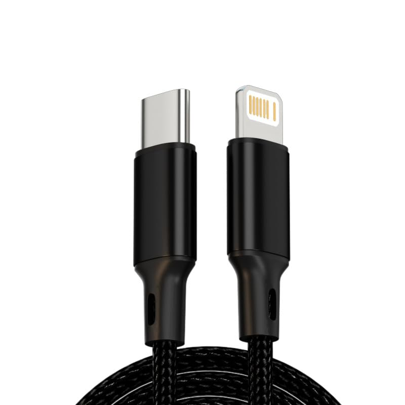 USB C to Light-Ning Cable, Iphone Fast Charger Cable USB-C Power Delivery Iphone Charger Charging Cord for Iphone 14 13 12 11 Pro Max Mini XS XR X 8 7 plus 6S SE, Ipad (Silver, 1M)