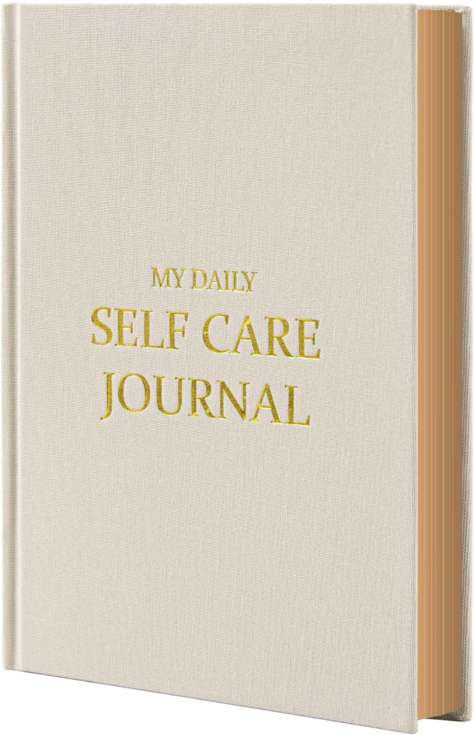 Self-Care Journal Book, Gratitude Journal, Happiness A5 Notebook Fabric Book Planner, a Daily Diary for Women with Guided Self Reflection Prompts - Coffee image number 7