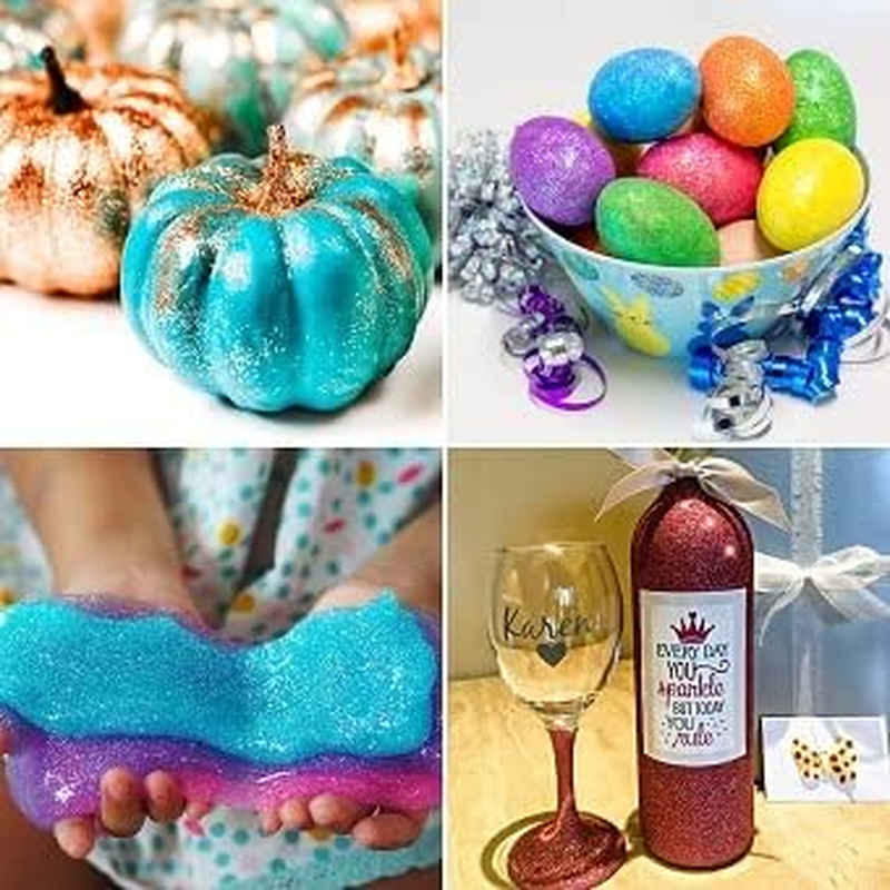 TORC 6 Oz Blue Fine Glitter Set for Resin Crafts Tumblers Slime Cosmetic Nail Art Makeup Craft Glitter for Art and Decoration - Assorted,Green image number 7