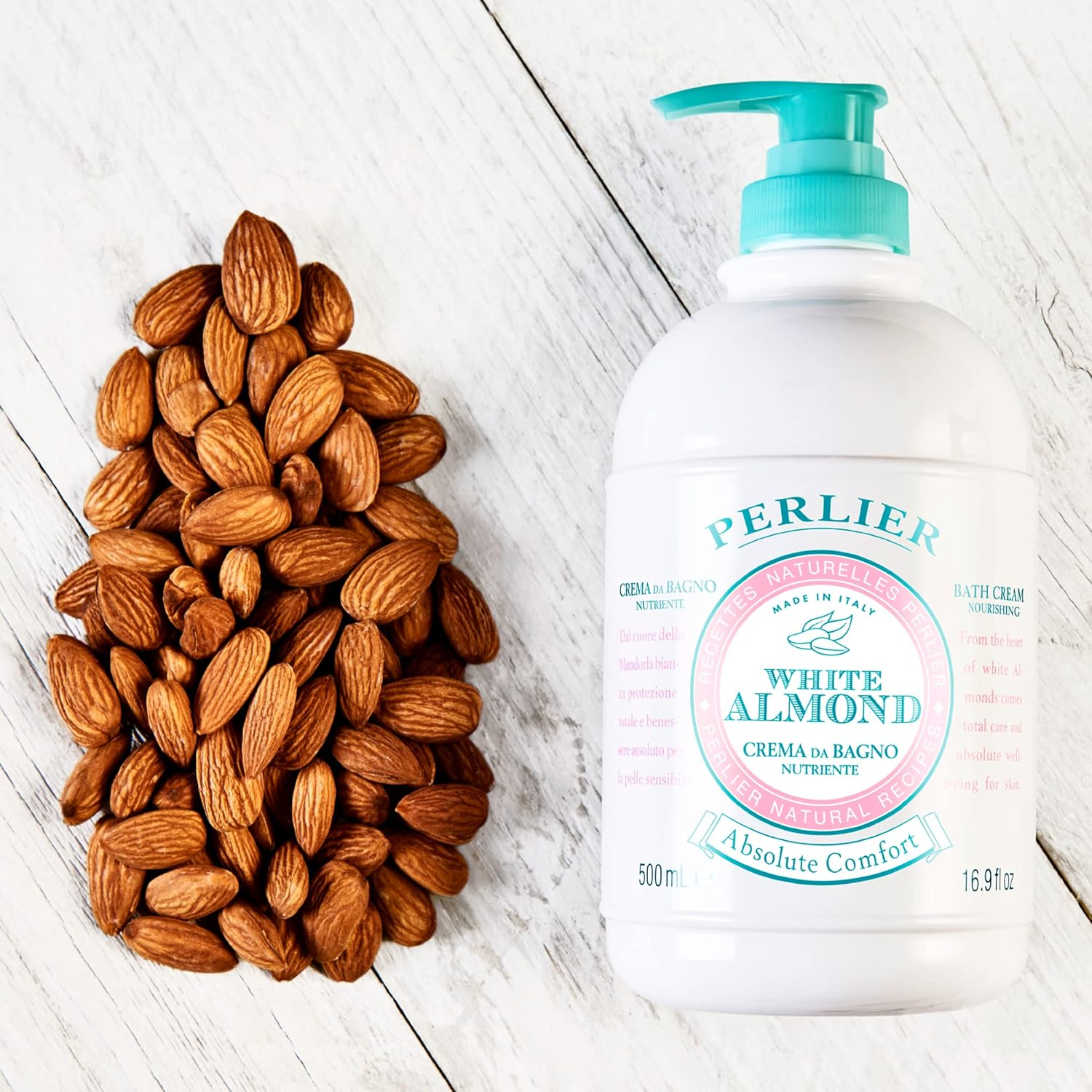 Perlier White Almond Nurturing Bath Cream, 16.9 Fl. Oz. image number 1