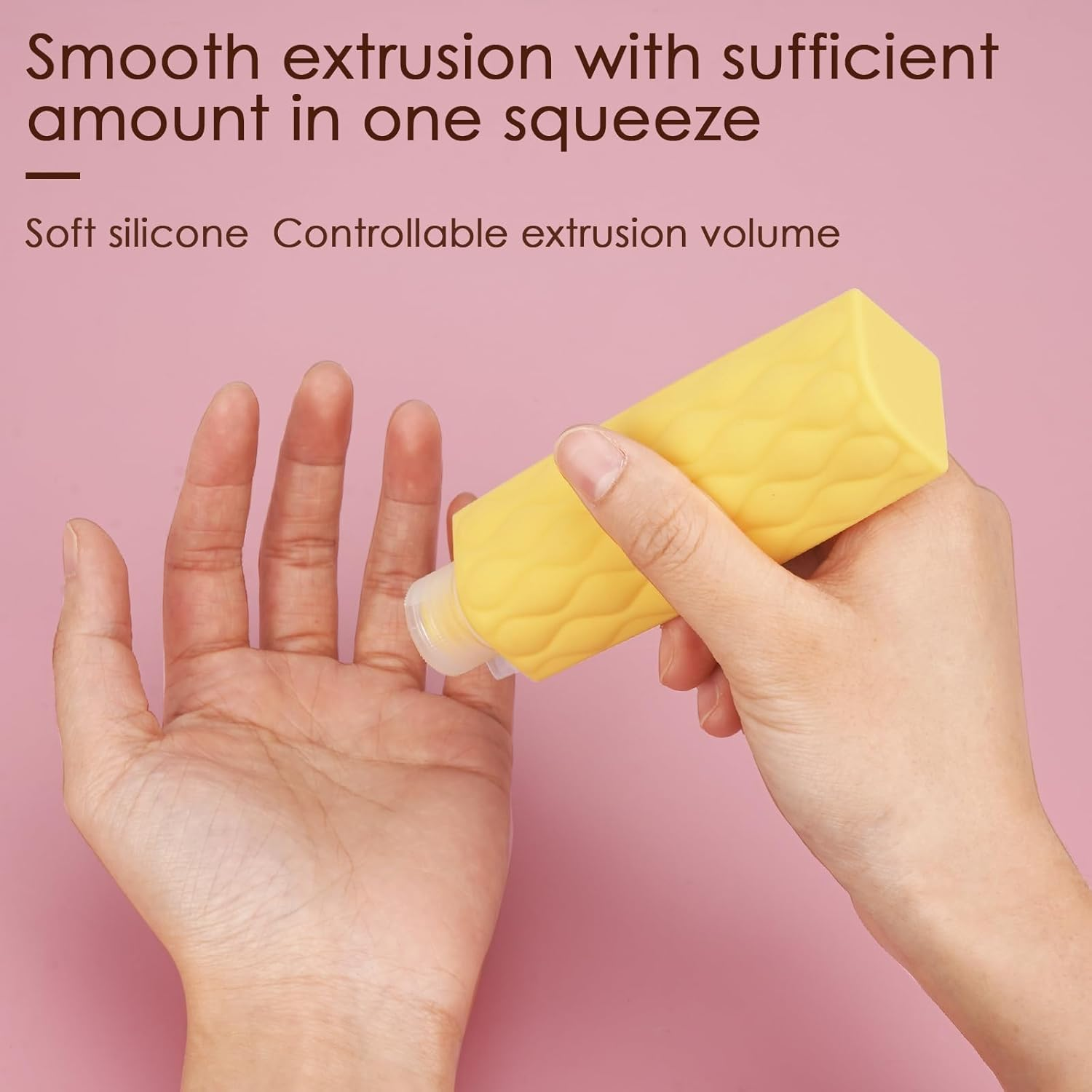 Reignsword 4 in 1 Travel Bottles for Toiletries, TSA Approved Silicone Travel Containers, Leak Proof Refillable Toiletry Containers for Shampoo Conditioner Lotion Body Wash (2Oz, Pink), Pink image number 4