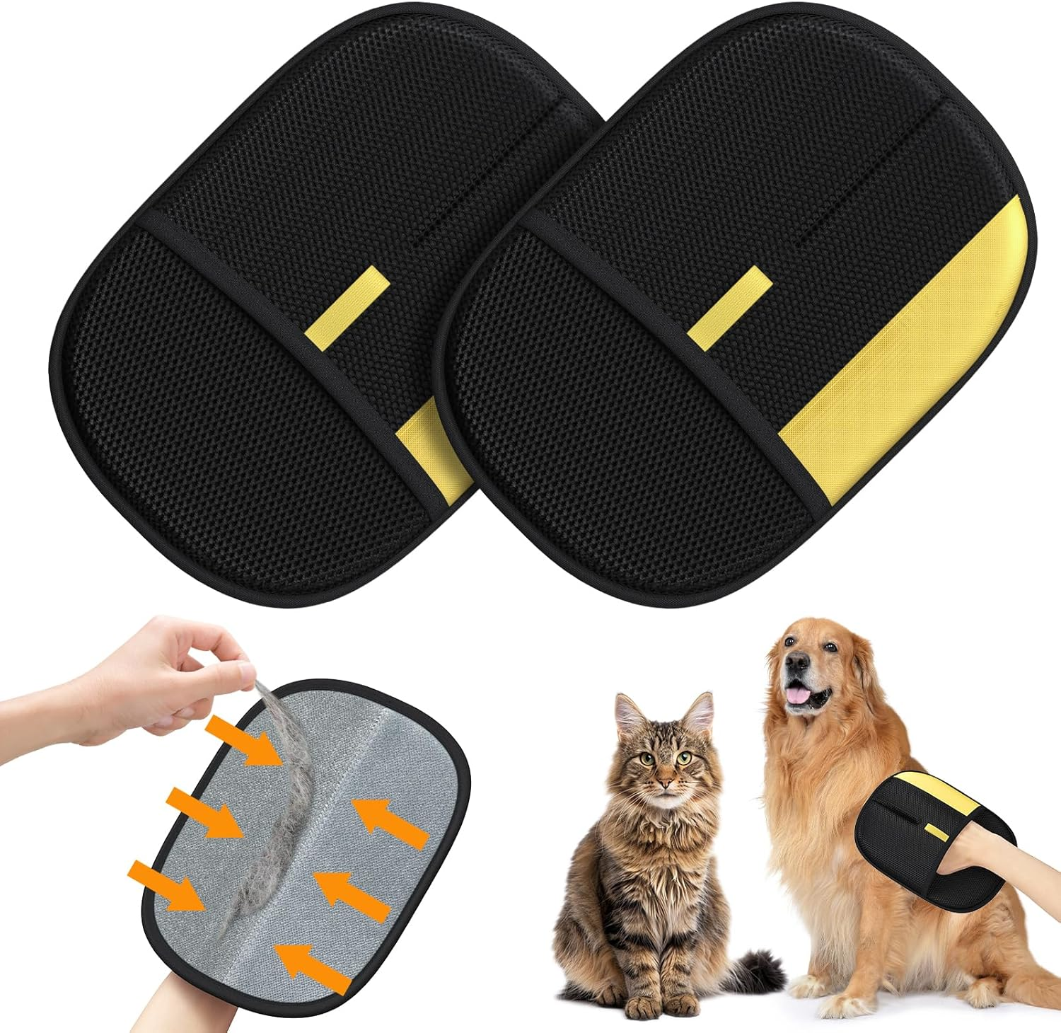 Pet Hair Remover - 2025 New Electrostatic Magic Brush Pet Hair Remover Glove, Reusable Cat & Dog Hair Remover Tool for Clothing, Couch, Furniture, Carpet, Car Seat, Cat Grooming Glove, 1 PCS