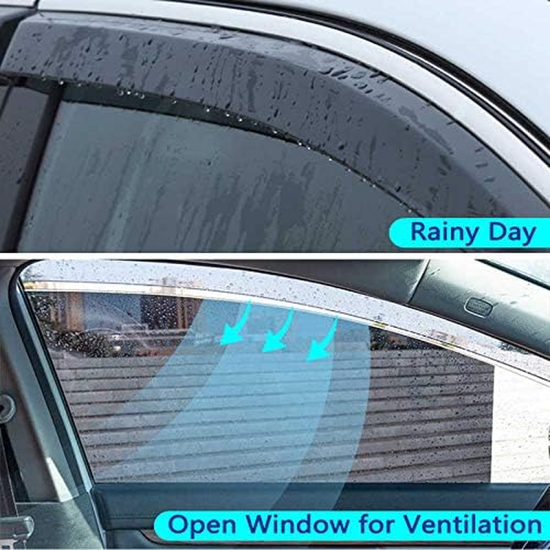 2024-2025 Tape-On Rain Guards Compatible with Hyundai Kona Side Window Visor Deflectors SE SEL Convenience N Line S Limited image number 1