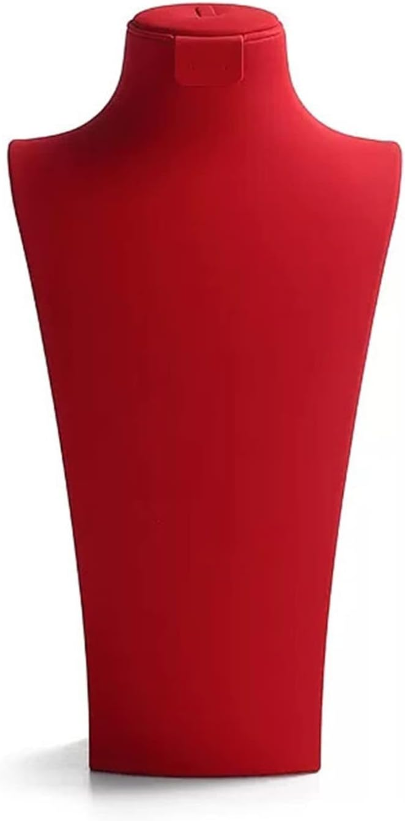 Jewelry Stand Jewelry Bust Display Necklace Bust Stand Holder Chain Storage Display Mannequin Bust Home Organisation Jewelry Organizer Girls Women Jewelry Holder Jewelry Display (Color : Red, Size : image number 5