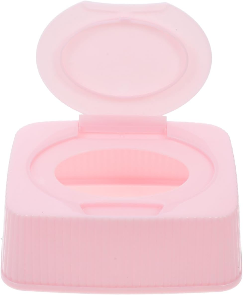 Wipes Container with Flip Lid Dustproof Wet Tissue Storage Case Portable Refillable Wipes Holder for Nursery Bathroom and Travel image number 4
