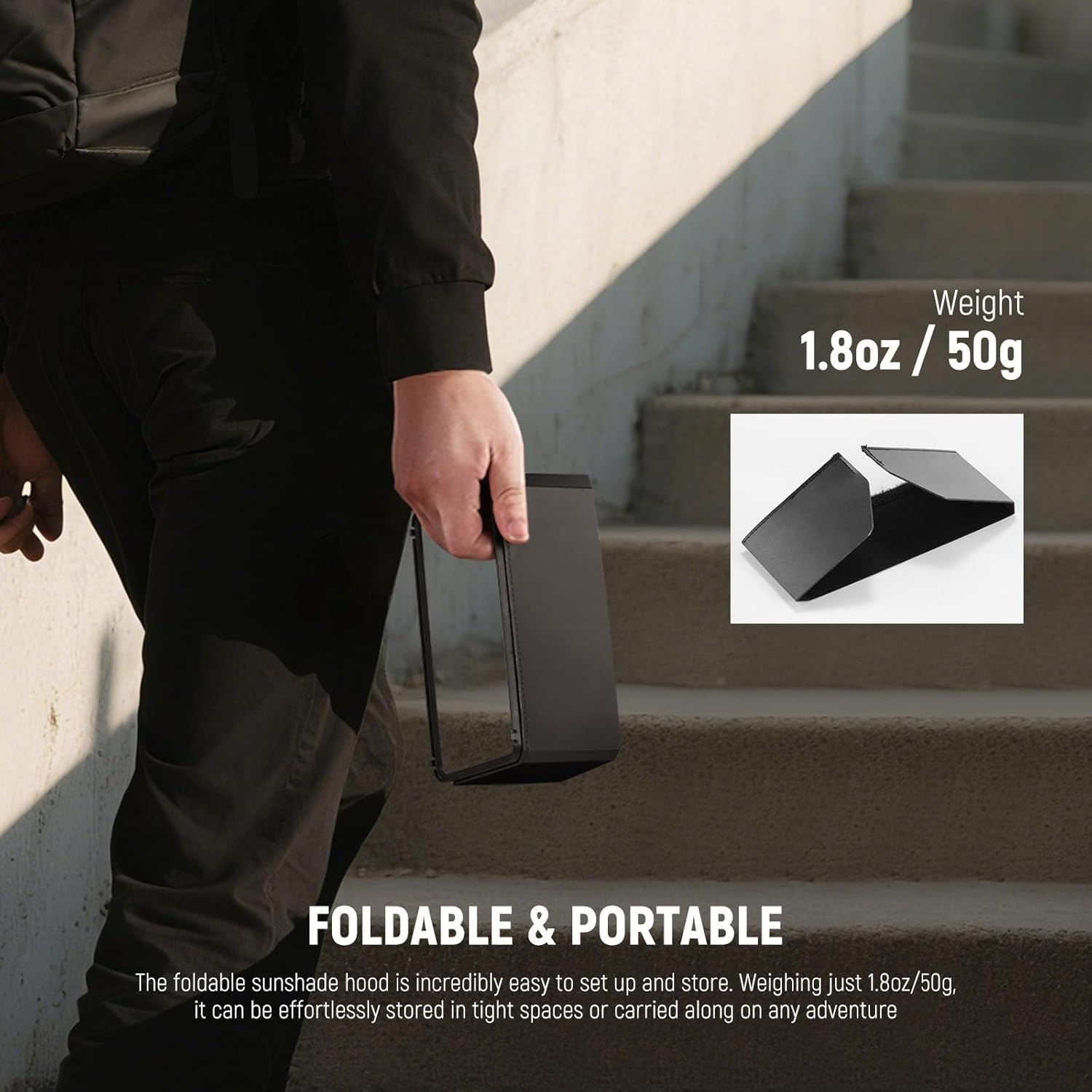 NEEWER Monitor Sunshade Hood for NEEWER F700 Camera Field Monitor, Three Sided Sun Hood & Formfitting Frame, Easy Button Access, Hook & Hook Attached, MA007 image number 2