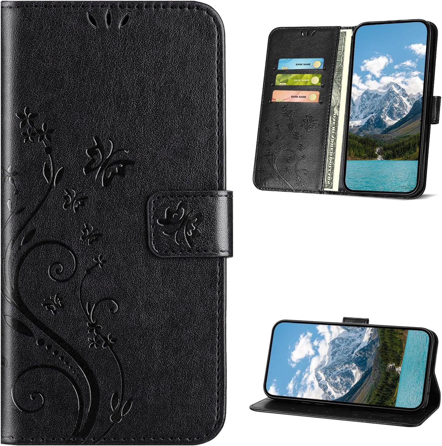 XINQCASE Mobile Phone Case for Oppo Find X3 Neo 5G Case, PU Leather Embossing Flip Case with Card Slot, Flip Case Protective Cover for Oppo Find X3 Neo 5G, Purple