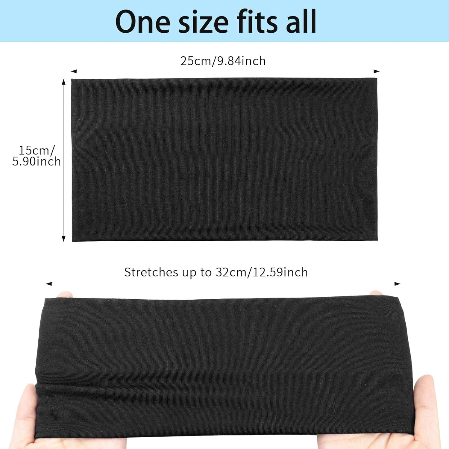 BELEVO Headbands for Women'S Hair, Fabric Headband Elastic Head Bands Adult Women Stretchy Hair Bands Soft Hair Accessories for Yoga Exercise Sports Makeup 4 Pcs (Black/White/Grey)