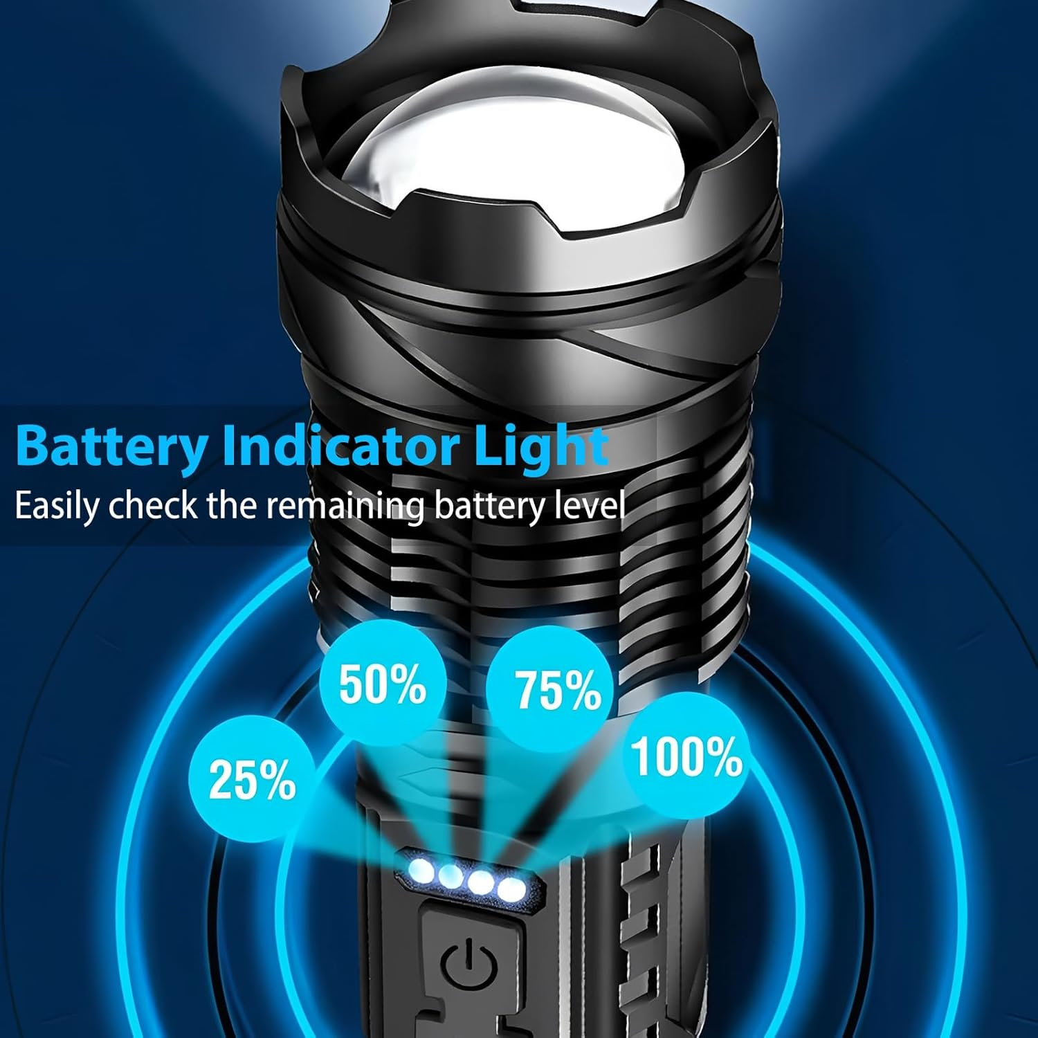 Rechargeable LED Flashlight 20000 Lumens &ndash; Super Bright Torch with 7 Light Modes & COB Side Light, Adjustable Focus, IPX6 Waterproof Powerful Handheld Flash Light for Camping, Emergency, Hiking image number 1