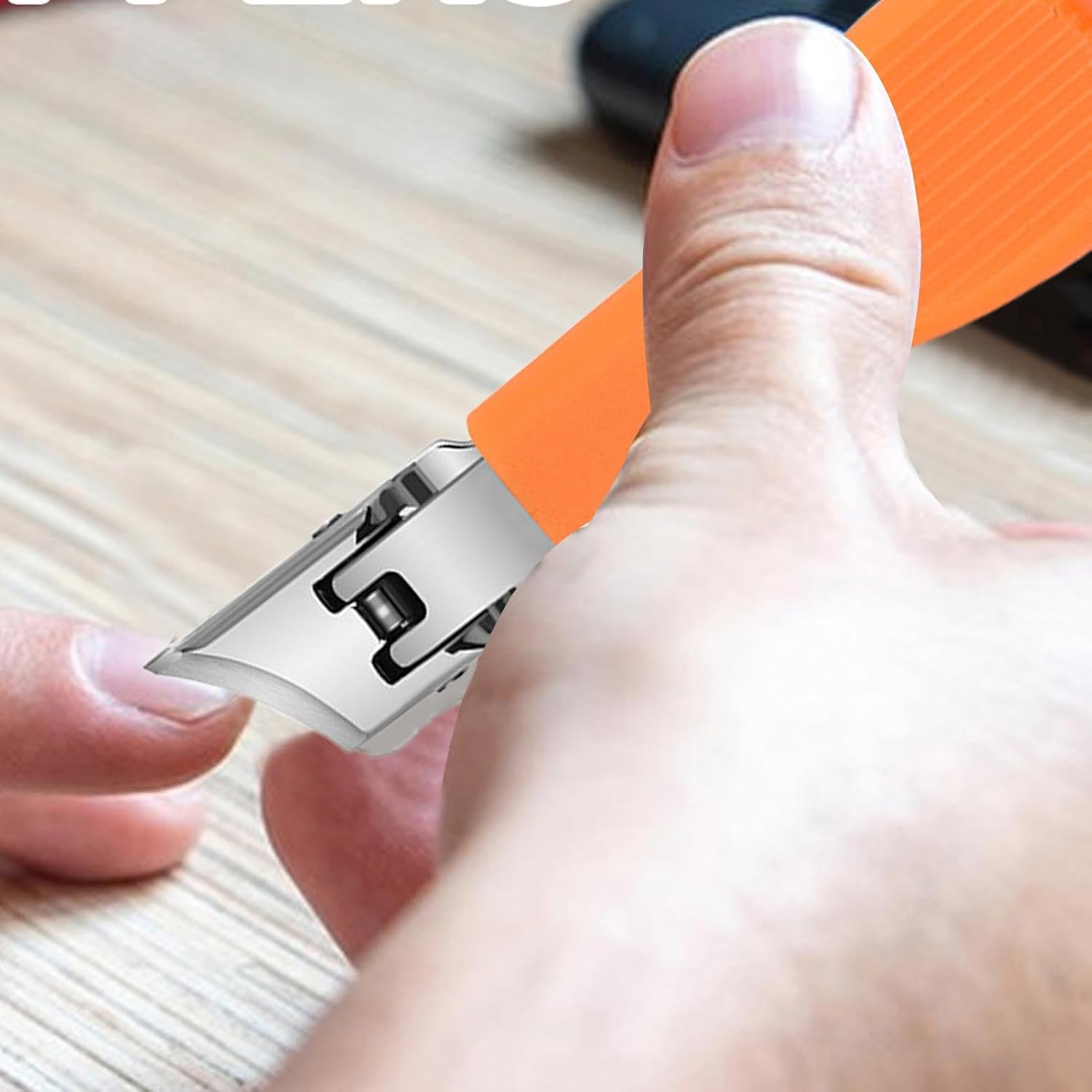 Professional Nail Clippers | Wide Jaw Opening Heavy Duty Toenail Clippers,No Splash Nail Cutter Slanted Long Handle Fingernail Trimmer for Women image number 1