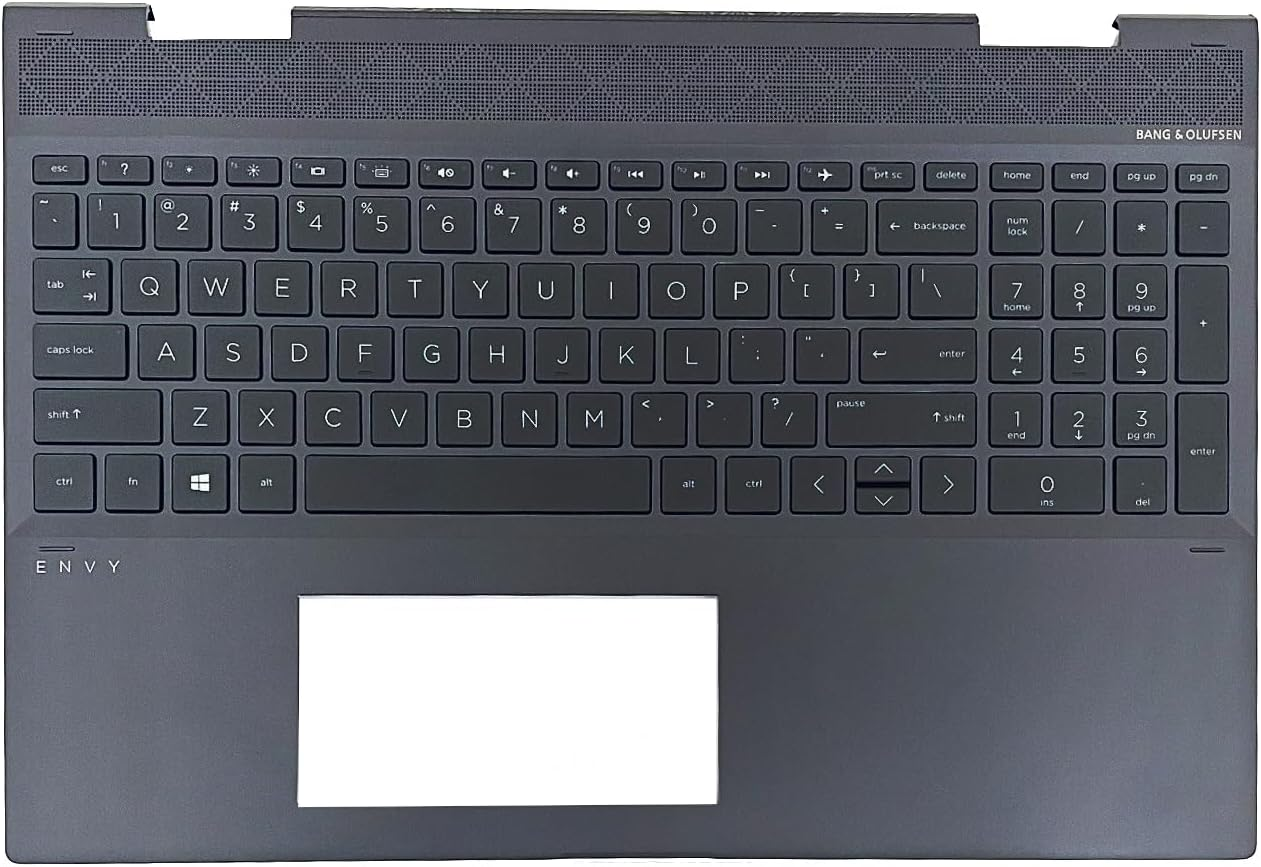 Replacement for HP Envy X360 15-CN 15M-CN0011DX 15M-CN 15T-CN 15-CN1073WM Laptop Upper Case Palmrest Backlit Keyboard Assembly Part L20748-001 609939-001 L32767-001 Black image number 2
