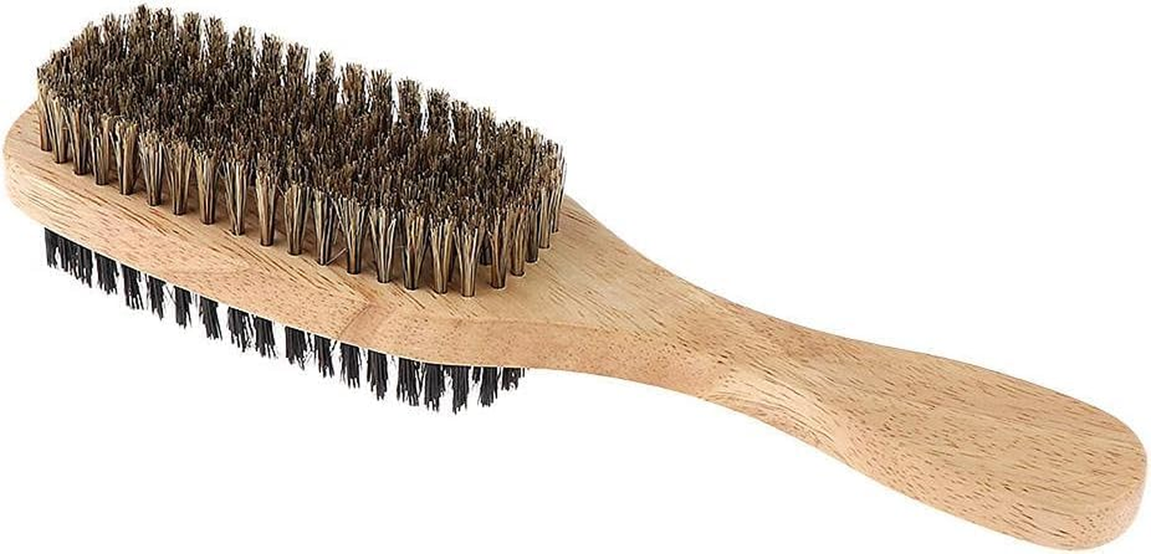 Mens Boar Bristle Hair Brush - Natural Wooden Wave Brush for Male - Styling Beard Hairbrush for Fine,Thin,Short,Long,Thick,Curly,Wavy Hair and More - as Described, A image number 2
