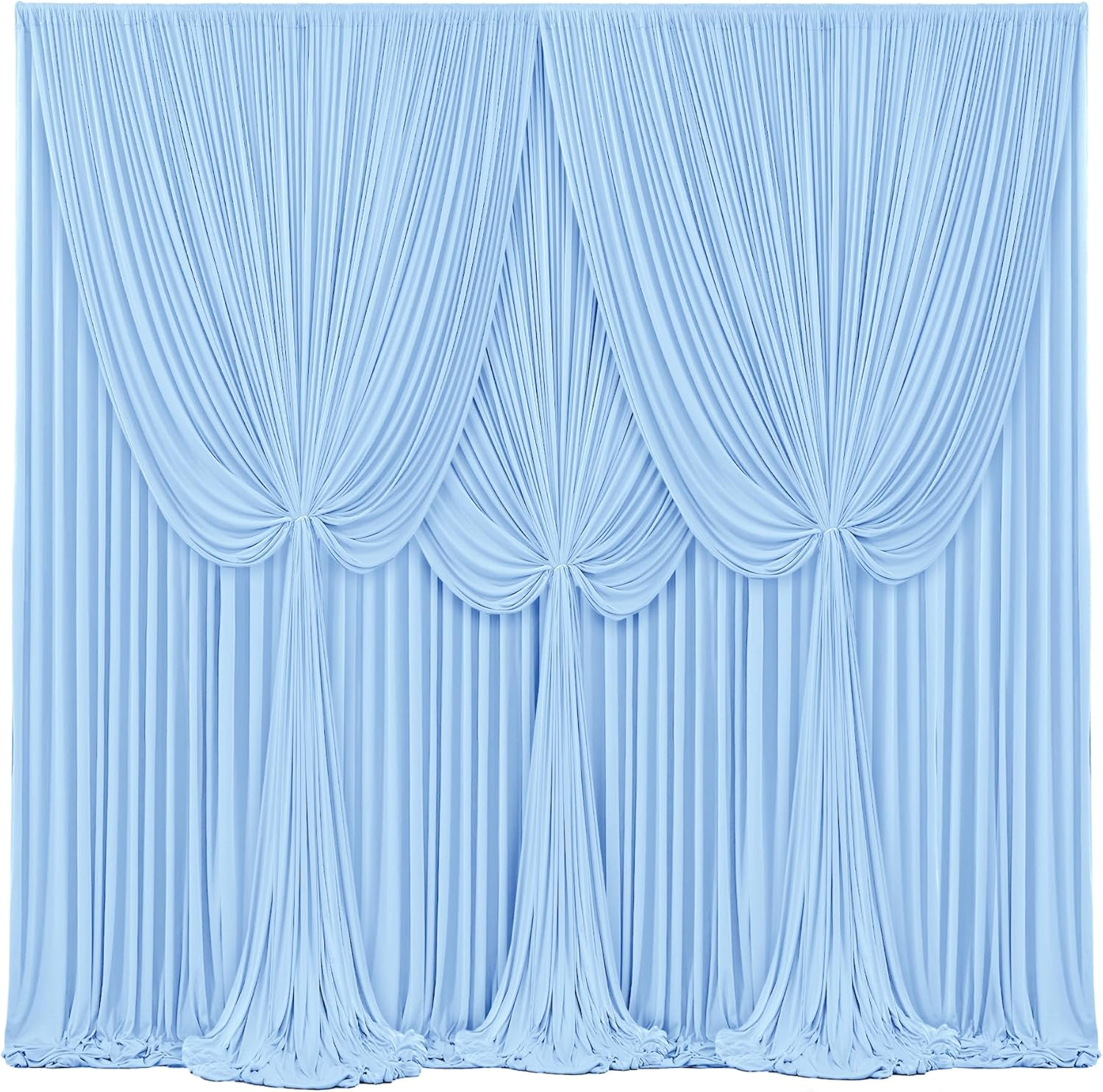 4 Panels Ivory Backdrop Curtains for Wedding Party Wrinkle Free Backdrops Curtain Drapes Fabric Decorations Photo Back Drop Cloth for Baby Shower Photography Stage Reception 20Ft(W) X 12Ft(H)