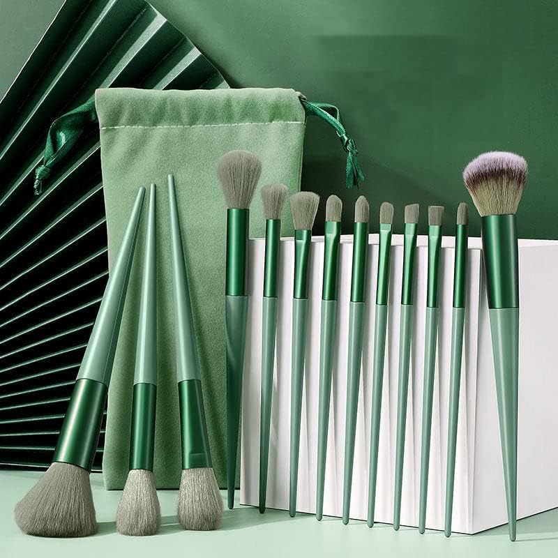 13 Pcs Professional Makeup Brushes Set Beauty Foundation Eyeshadow Makeup Brush - Available in Pink & Green image number 1