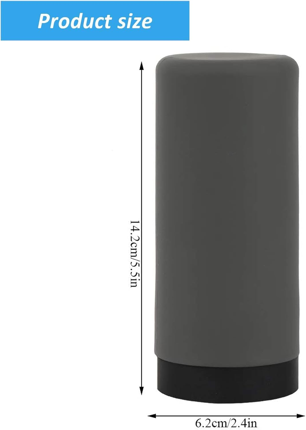 2 PCS Liquid Dish Soap Dispenser Squeeze Bottle,Silicone Squeeze Soap Dispenser Divided Bottle for Dishwashing Liquid,Conditioner Etc,Easy to Use,Easy to Refill Black & Gray image number 3