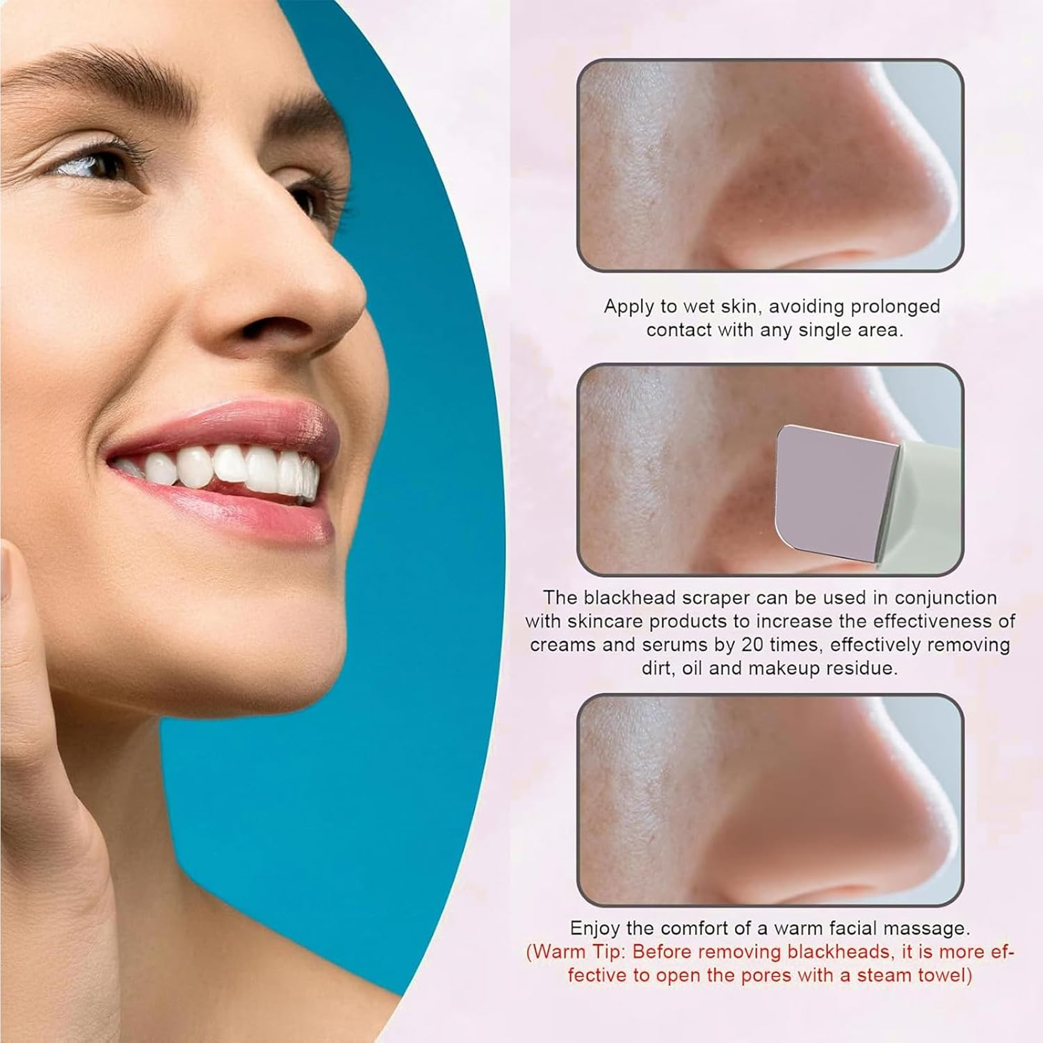 Tzylomirx Professional Blackhead Remover Tool, Skin Care Tools, Can Be Used with Mud Cream and Cleansing Oil, Safe and Mild for Men and Women