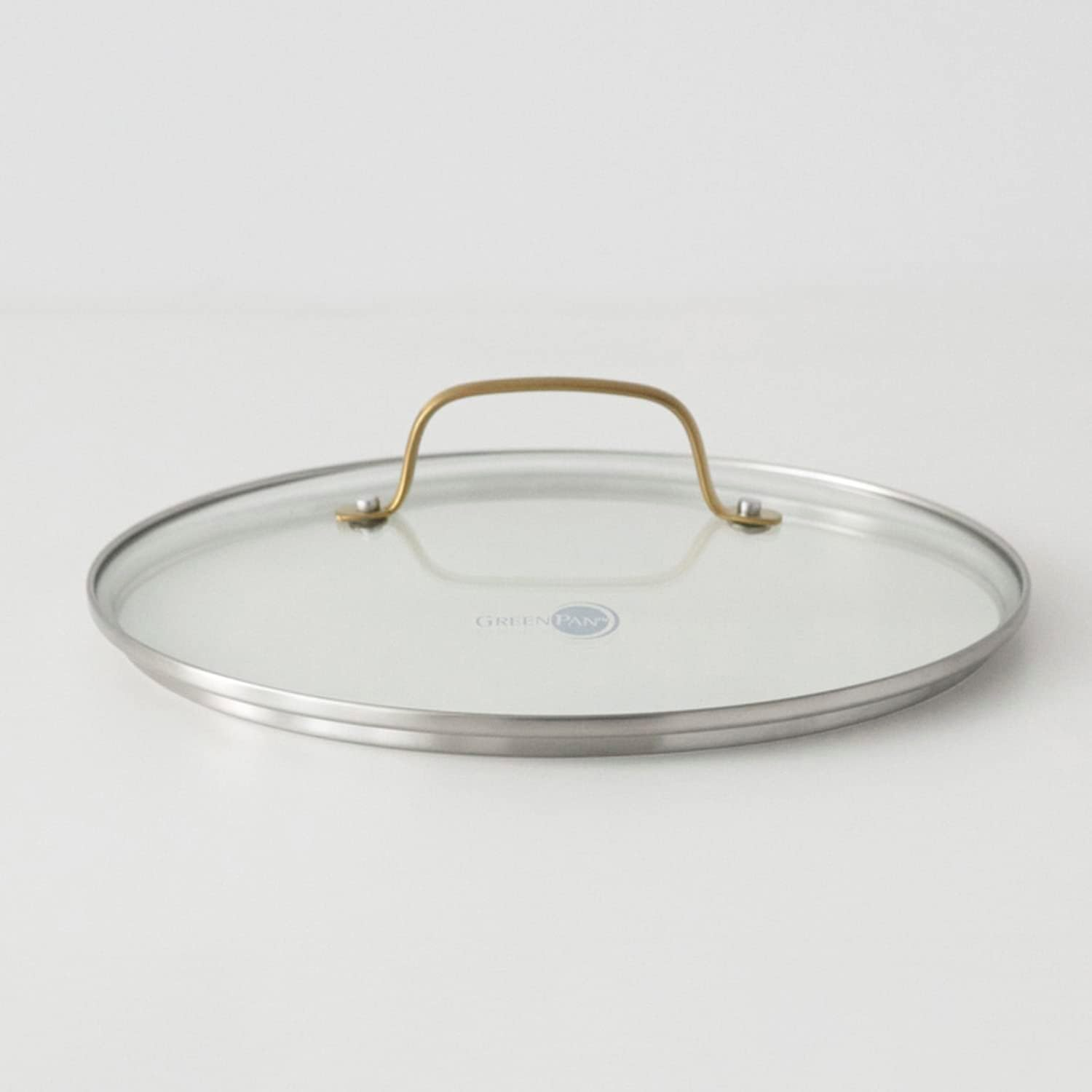 Greenpan Glass Lid, 7.9 Inches (20 Cm), Stainless Steel, Gold Handle, Fully Physically Reinforced image number 1