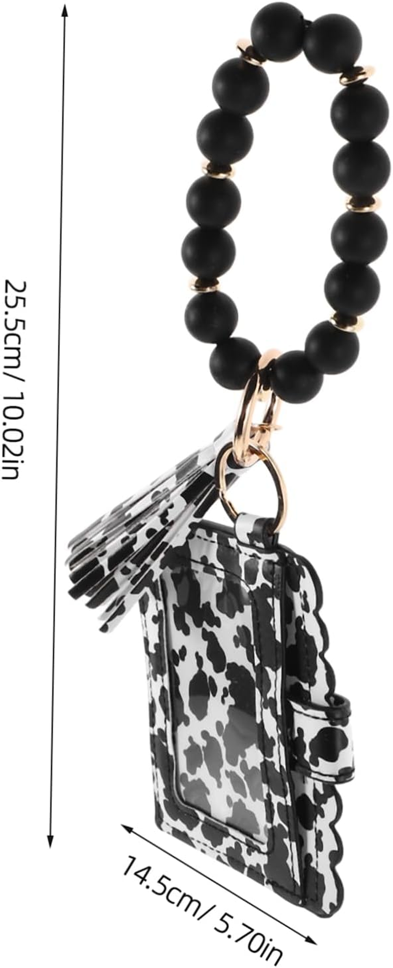 Healvian Elegant Cow Card Holder Keychain Compact Silicone Coin Purse Zipper Wallet Pouch Keychain for Women Coin Organizer Slim Wallet Accessory image number 5