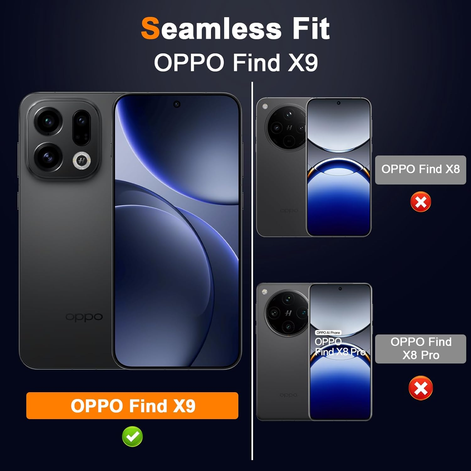 Aerku Screen Protector for Oppo Find X9 5G for Tempered Glass, 2 Pieces Protective Glass and 2 Pieces Camera Protection, 9H Hardness 0.33 Mm Ultra Clear Film, Anti-Scratch, Anti-Bubble Screen image number 4