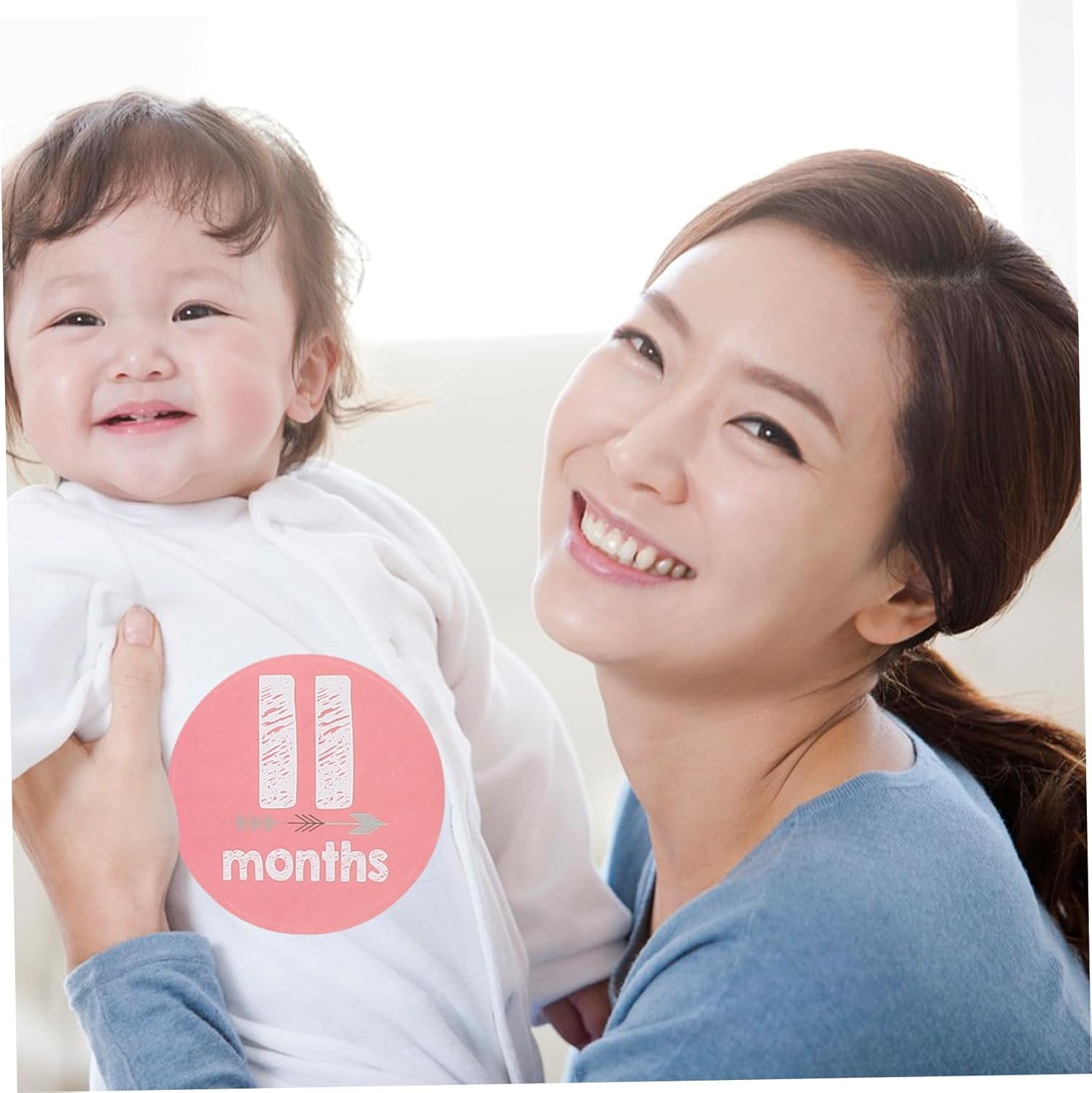 Milestone Stickers for Newborn Monthly Milestone Decals Birth Month Stickers Photo Props for Growth Journey image number 3